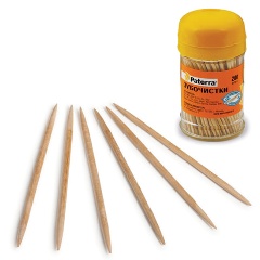 Изображение товара Зубочистки деревянные PATERRA, комплект 200 шт., в баночке, 401-623