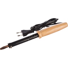 Изображение товара Электропаяльник ЗУБР 100Вт с деревянной рукояткой клин модель 55405-100_z01