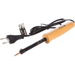 Изображение товара Электропаяльник ЗУБР 40Вт, с деревянной рукояткой, клин, 55405-40_z01