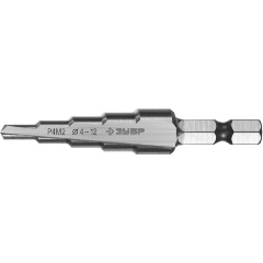 Изображение товара Сверло ступенчатое ЗУБР 4-12мм, 5 ступеней, сталь Р4М2