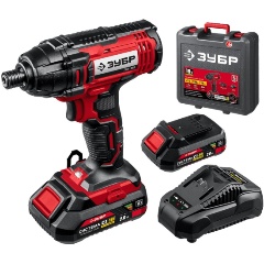 Изображение товара Винтоверт ударный аккумуляторный ЗУБР ГВЛ-255-22 серия «МАСТЕР», 2 АКБ (2Ач)