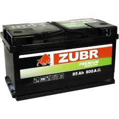 Изображение товара Аккумулятор ZUBR Premium, 315x175x175, обратная полярность, 85 Ач