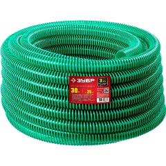 Изображение товара Шланг напорно-всасывающий ЗУБР со спиралью ПВХ 3 атм, 25мм х 30м, 40325-25-30