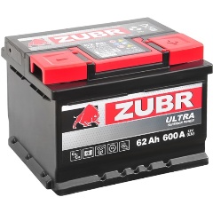 Изображение товара Аккумулятор ZUBR Ultra, 242x175x175, обратная полярность, 62 Ач