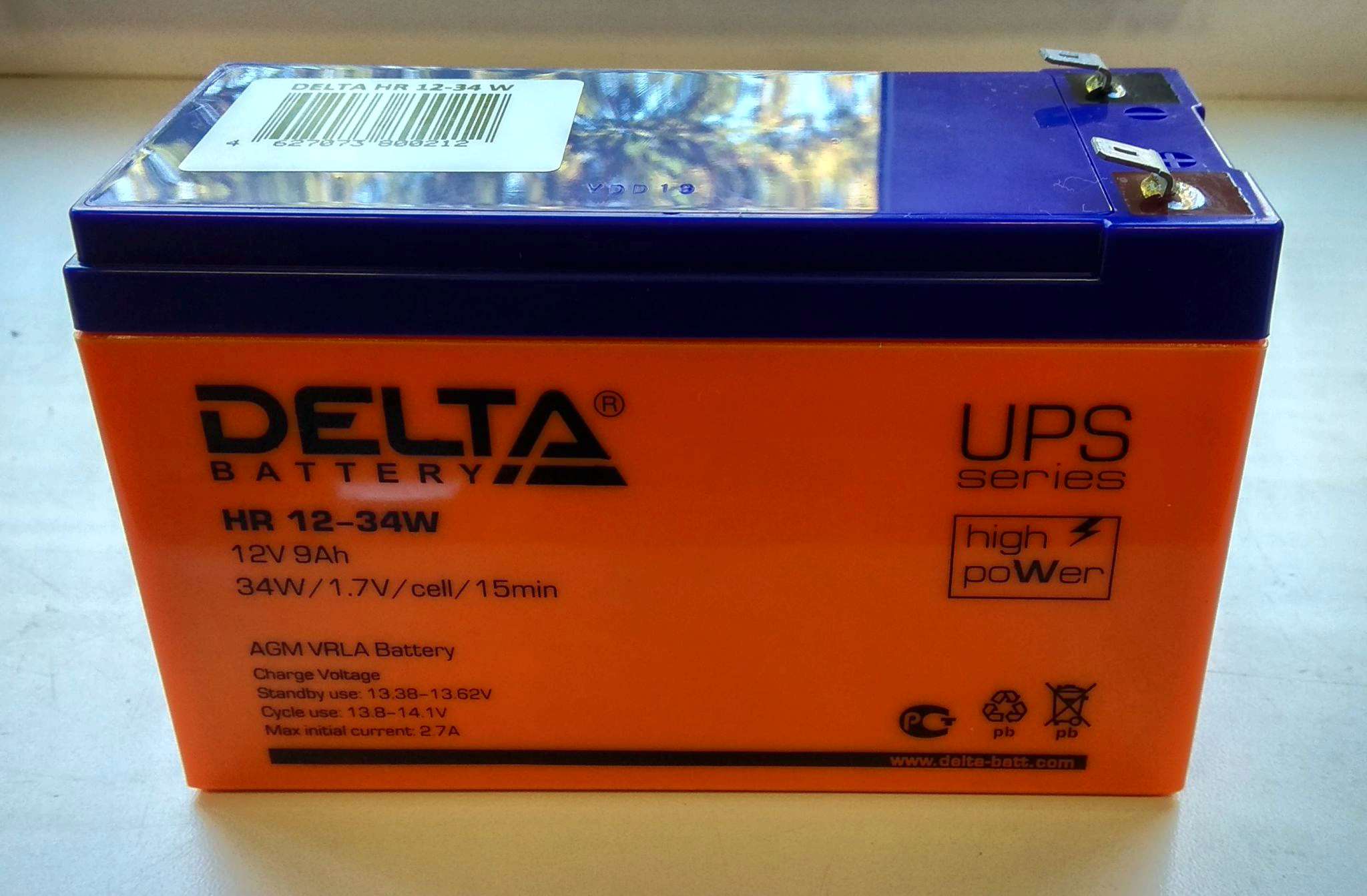 Аккумуляторная батарея для ИБП DELTA BATTERY HR 12-34W —  в .