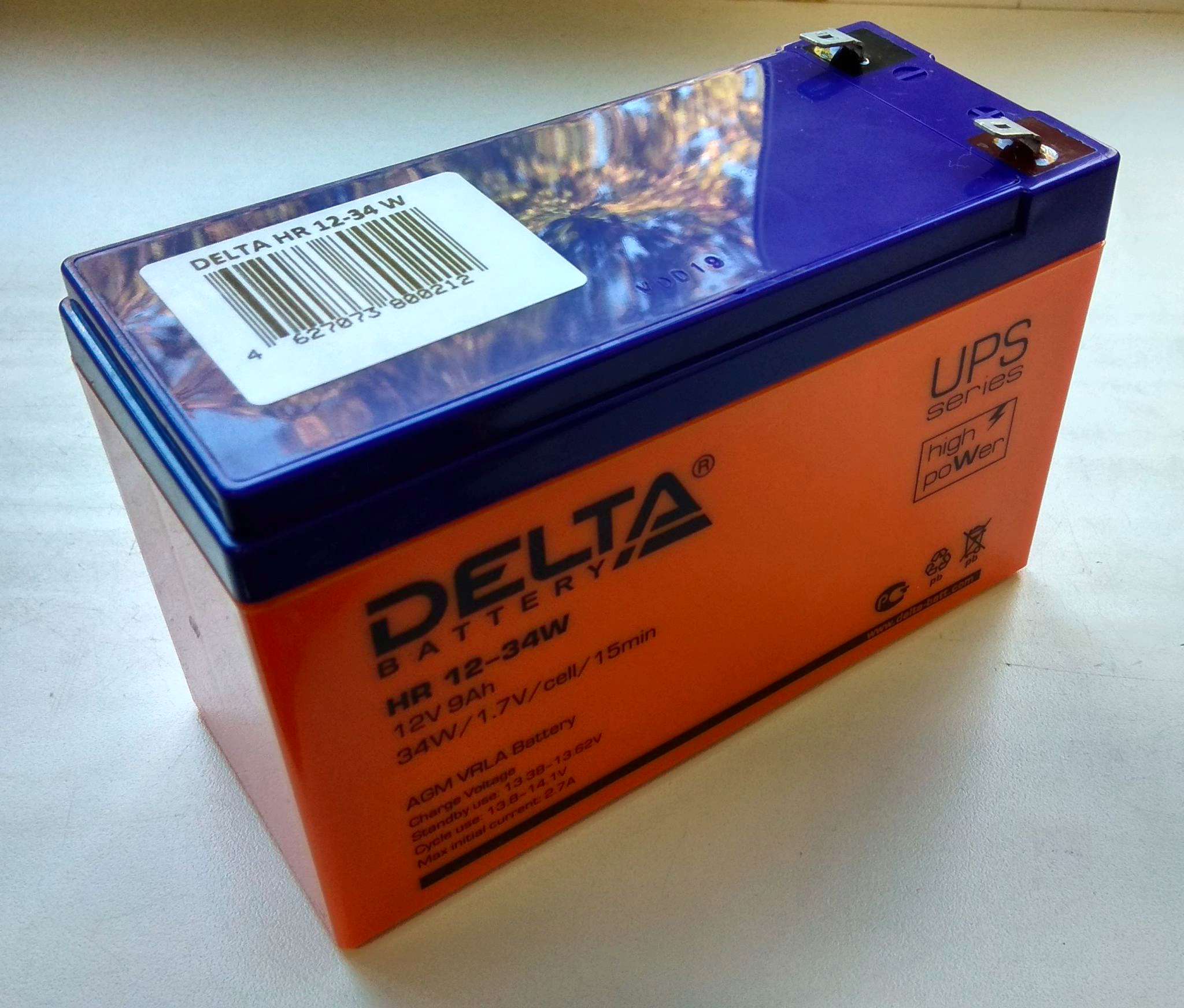 Аккумуляторная батарея для ИБП DELTA BATTERY HR 12-34W —  в .