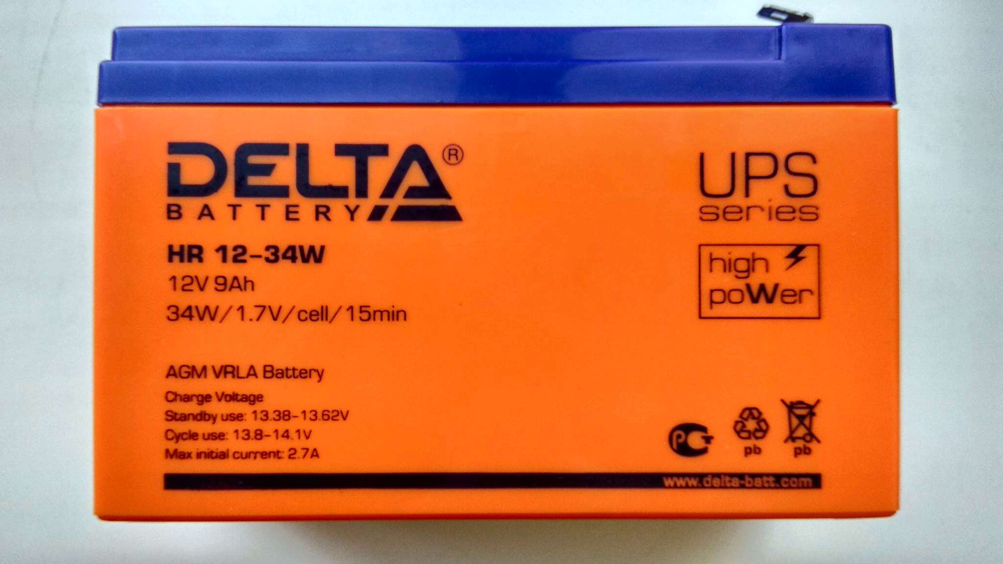 12v 9ah купить. Аккумуляторная батарея Delta HR 12-34w. Аккумуляторная батарея для ИБП Delta hr12-34w 12v 9ah. Delta hr12-34w (12в/9ач). Аккумуляторная батарея Delta hr12-18.