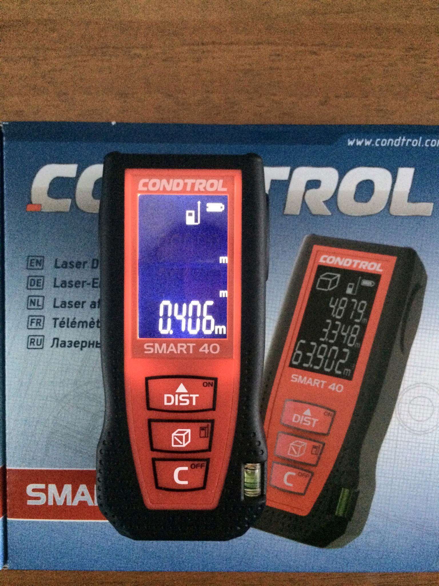 Smart 40. Condtrol Smart 40 (1-4-097). Лазерная Рулетка Smart Condtrol 40. Измеритель длины лазерный Condtrol Smart 40.