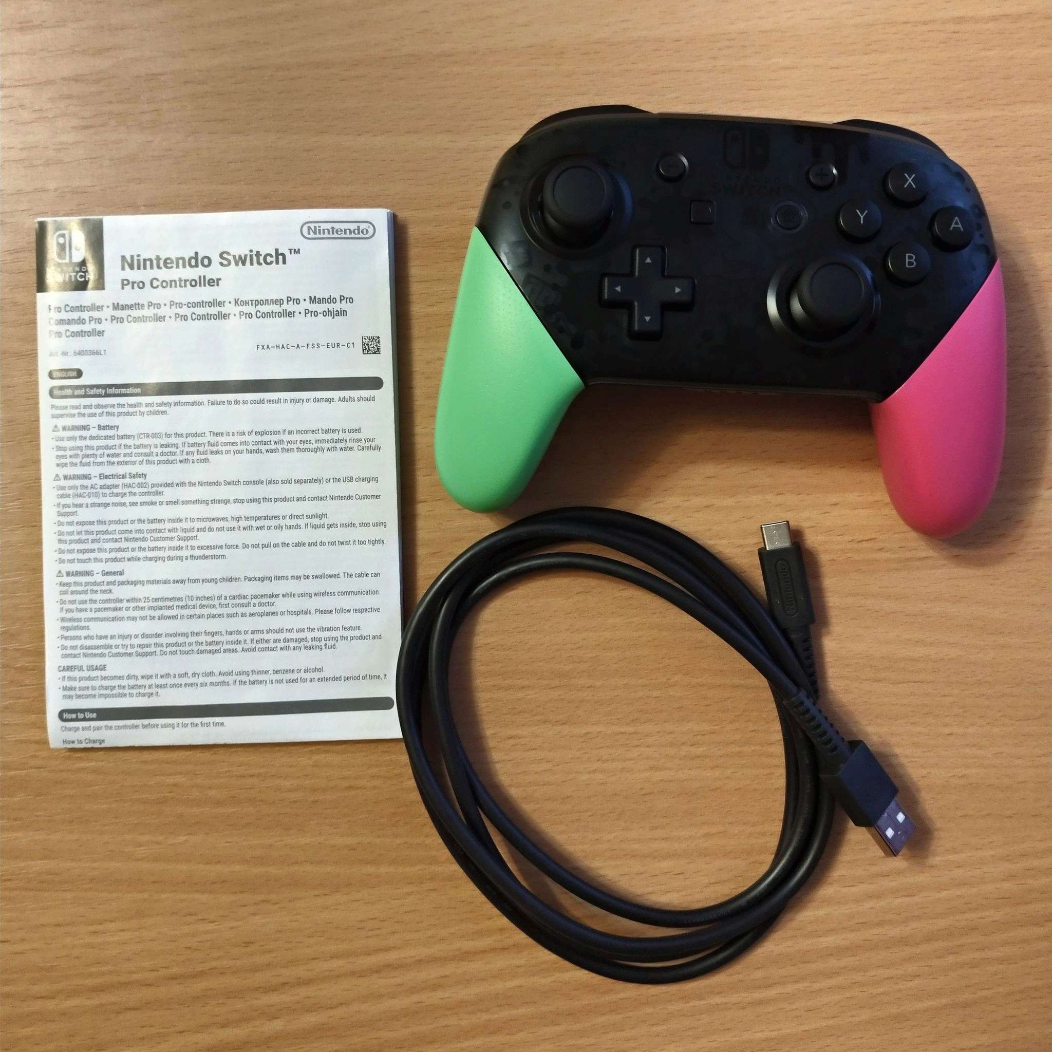 switch pro controller splatoon edition