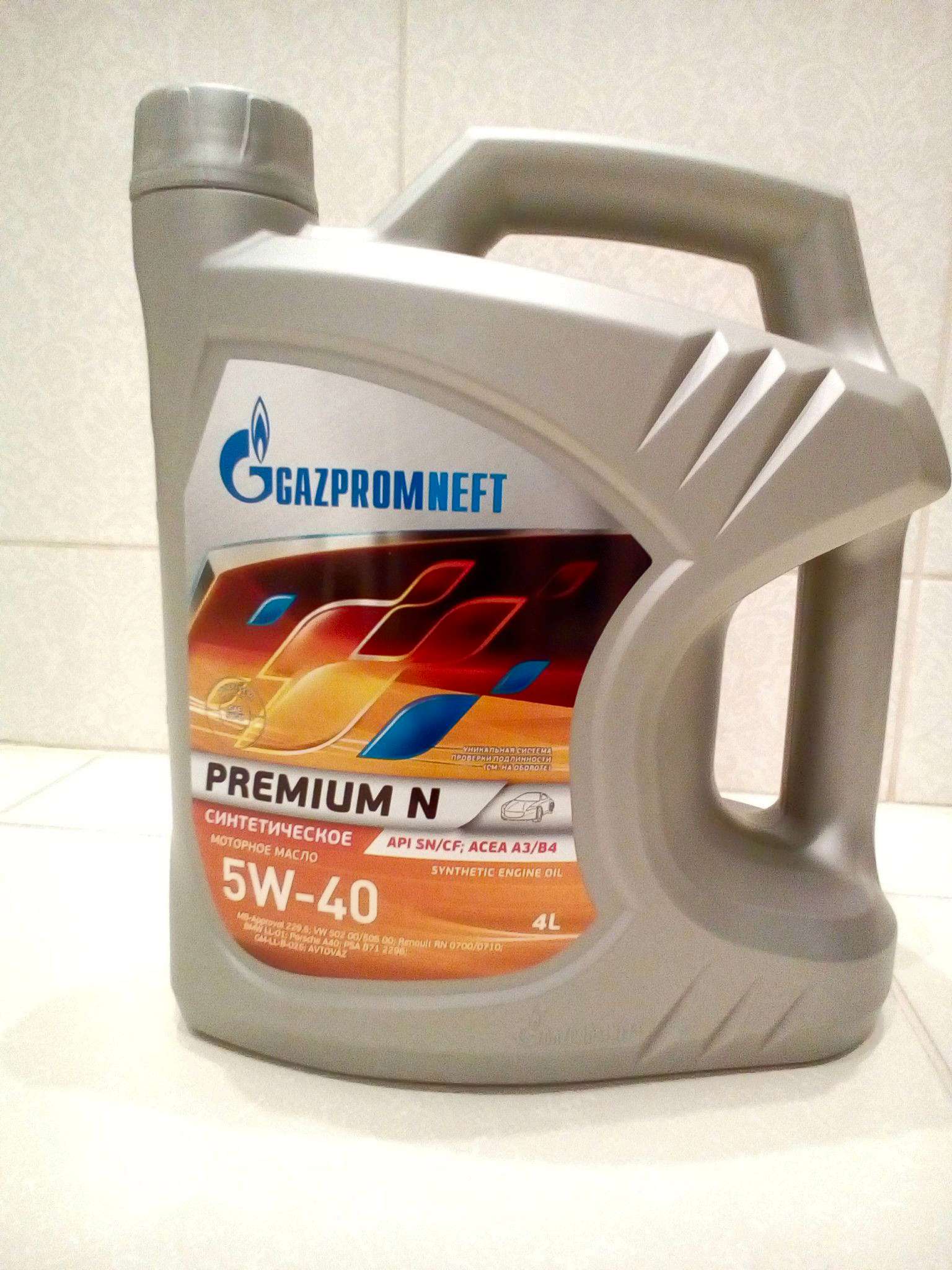  масло Газпромнефть Premium N 5W-40 синтетическое 4 л —  .