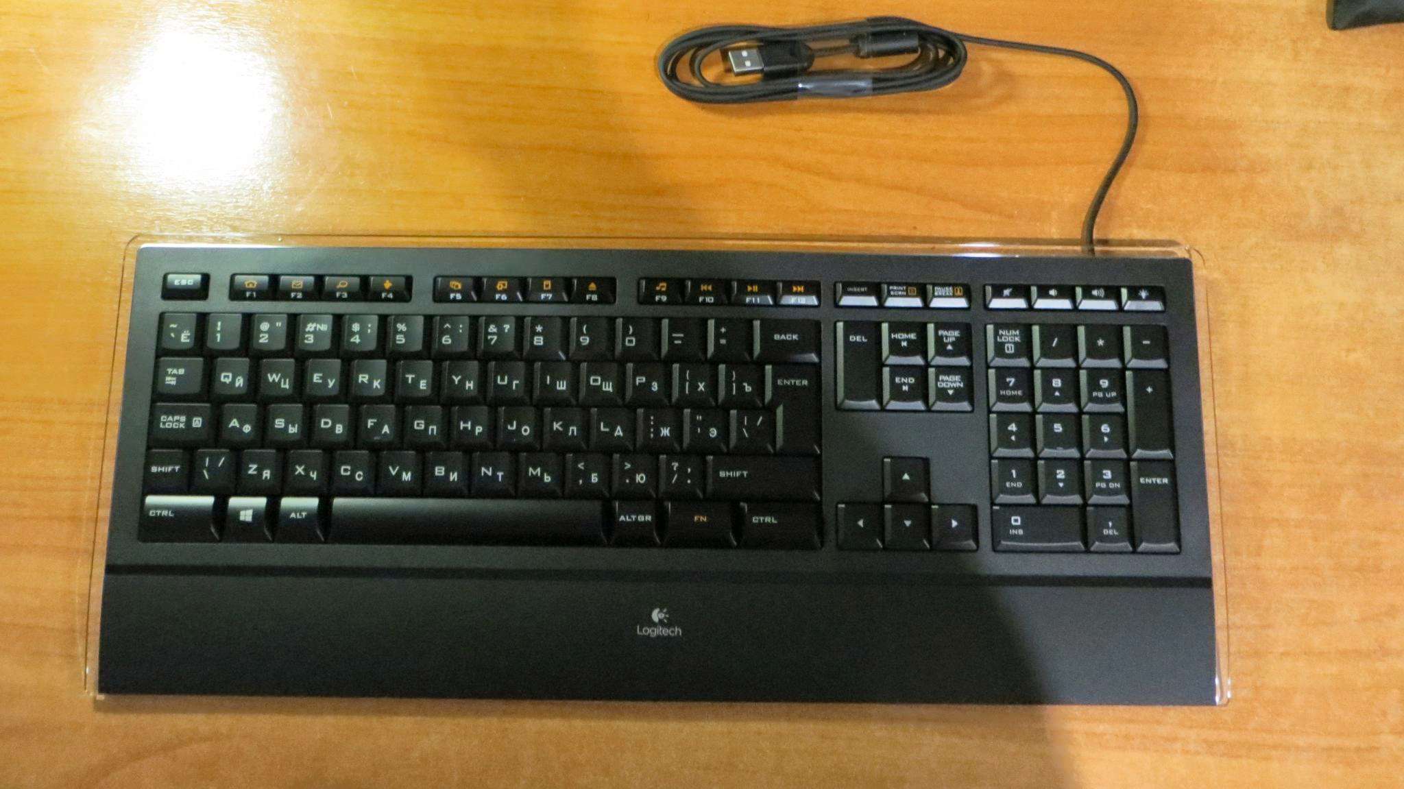 Клавиатура Logitech Illuminated Keyboard K740 Black USB (920-005695 ...