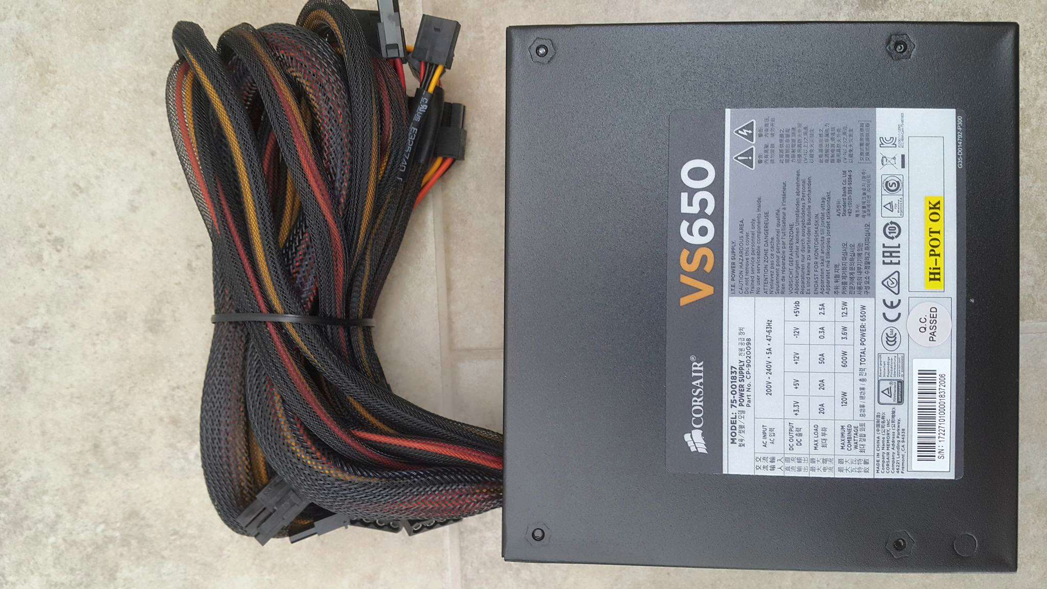 Corsair vs650 схема