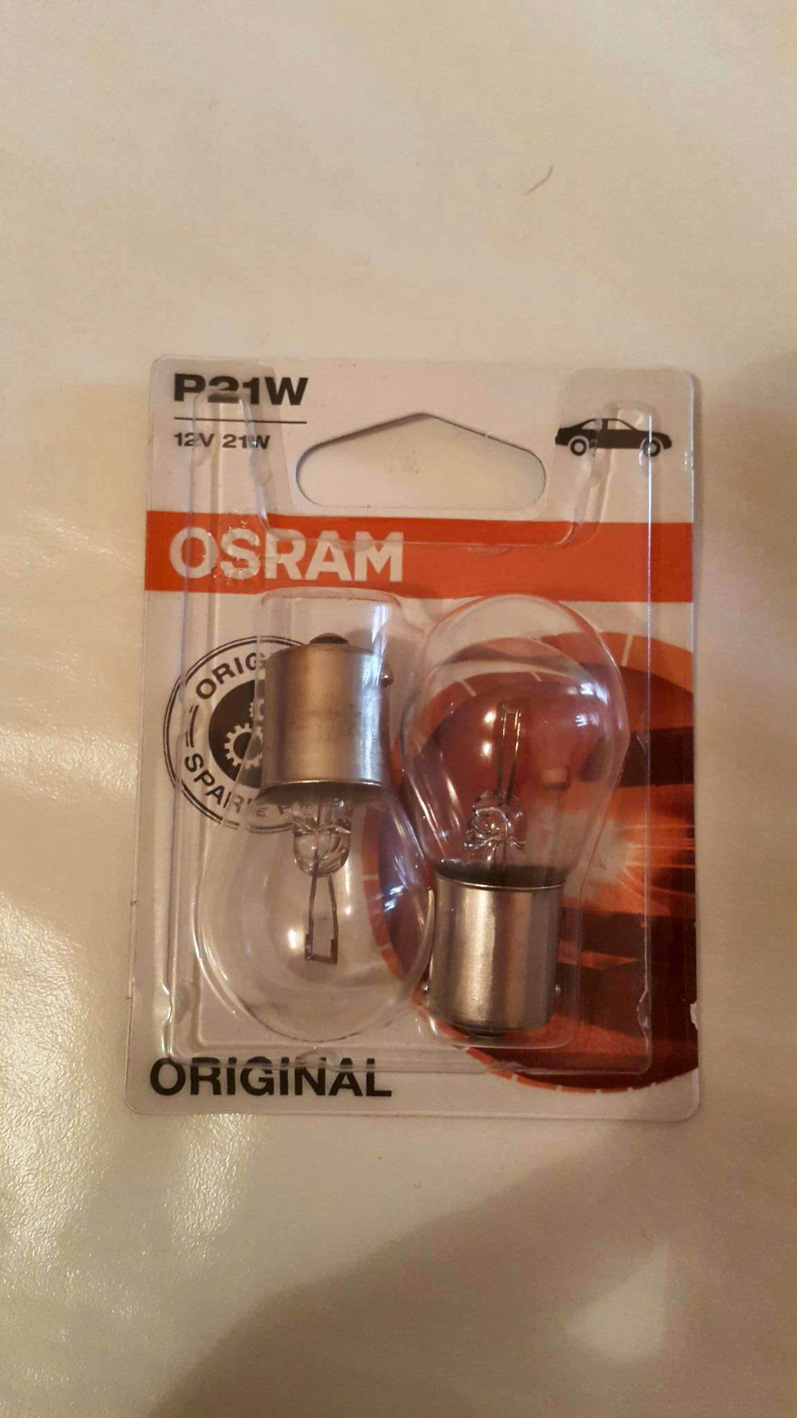 Купить лампа накаливания OSRAM P21W Original 12V 21W, 2шт., 7506-02B в  интернет-магазине ОНЛАЙН ТРЕЙД.РУ