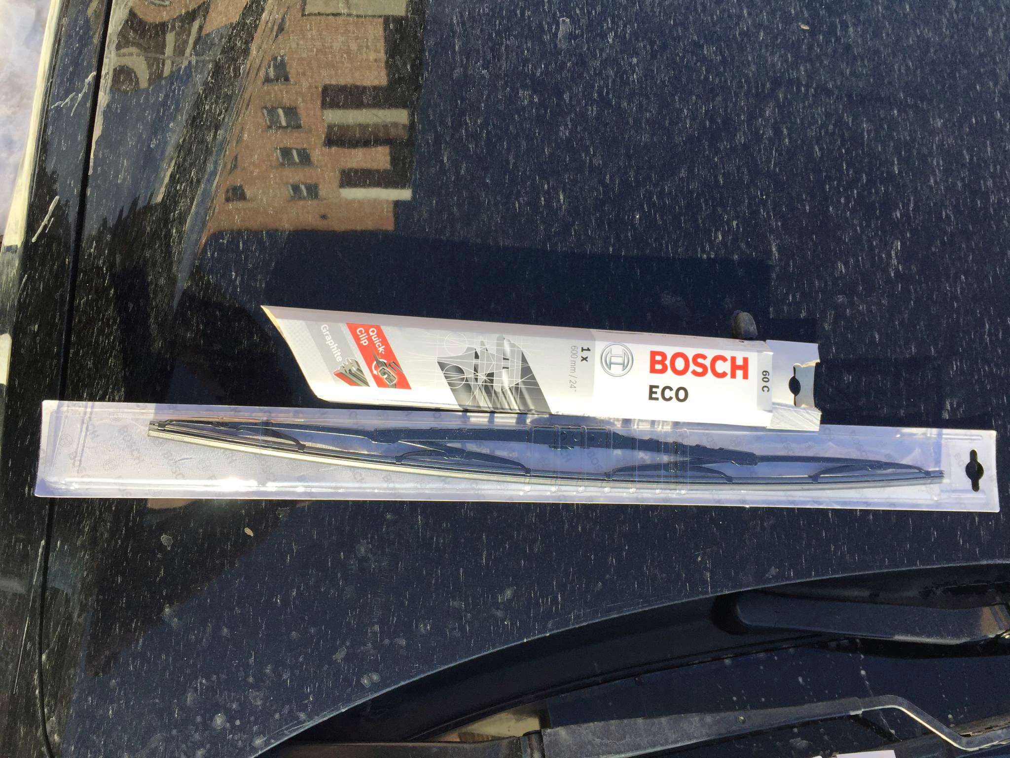 Щетка стеклоочистителя BOSCH Eco 60C, 600мм/24, каркасная, 1 шт, 3397004673 - ку