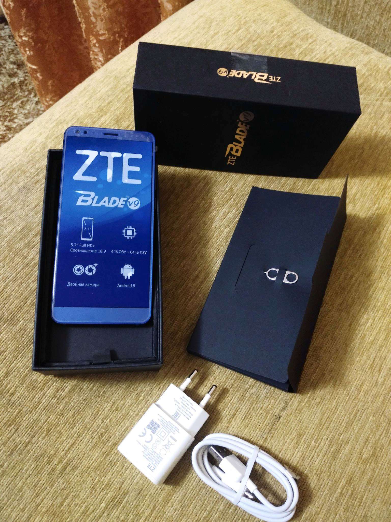 Смартфон ZTE Blade V9 64Gb Blue ZTE BLADE V9 BLUE — купить в  интернет-магазине ОНЛАЙН ТРЕЙД.РУ