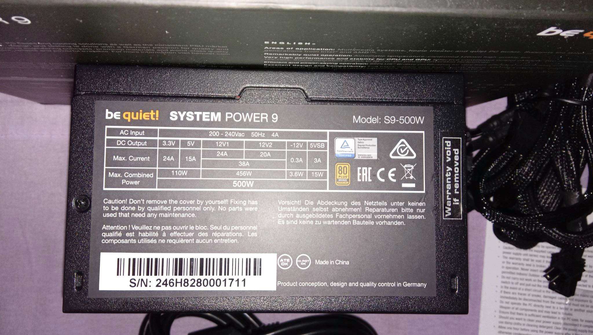 Be Quiet Power 9 500w Купить