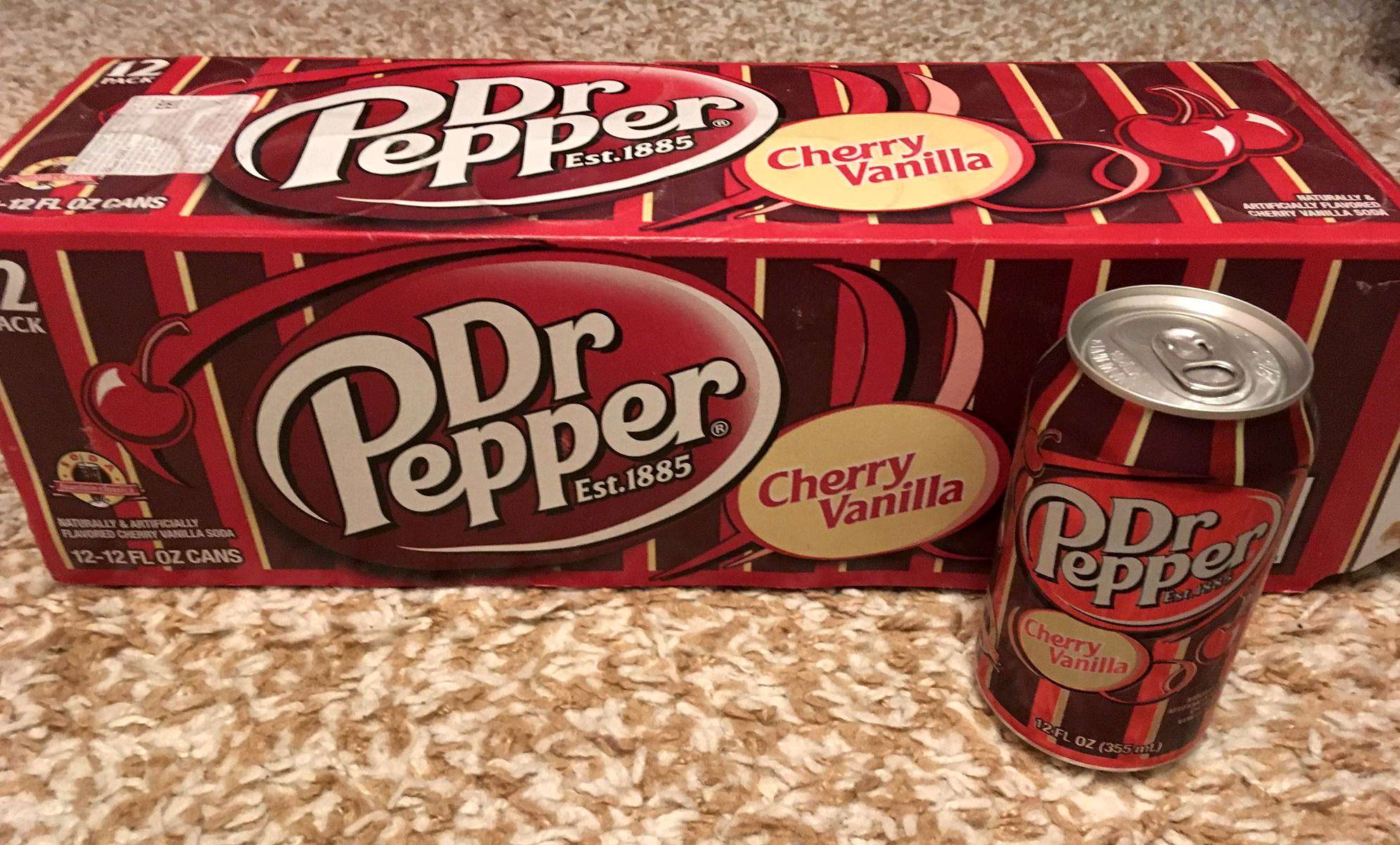 Напиток газированный Dr.Pepper Cherry-Vanilla 0,355л, США, алюминиевая банк...