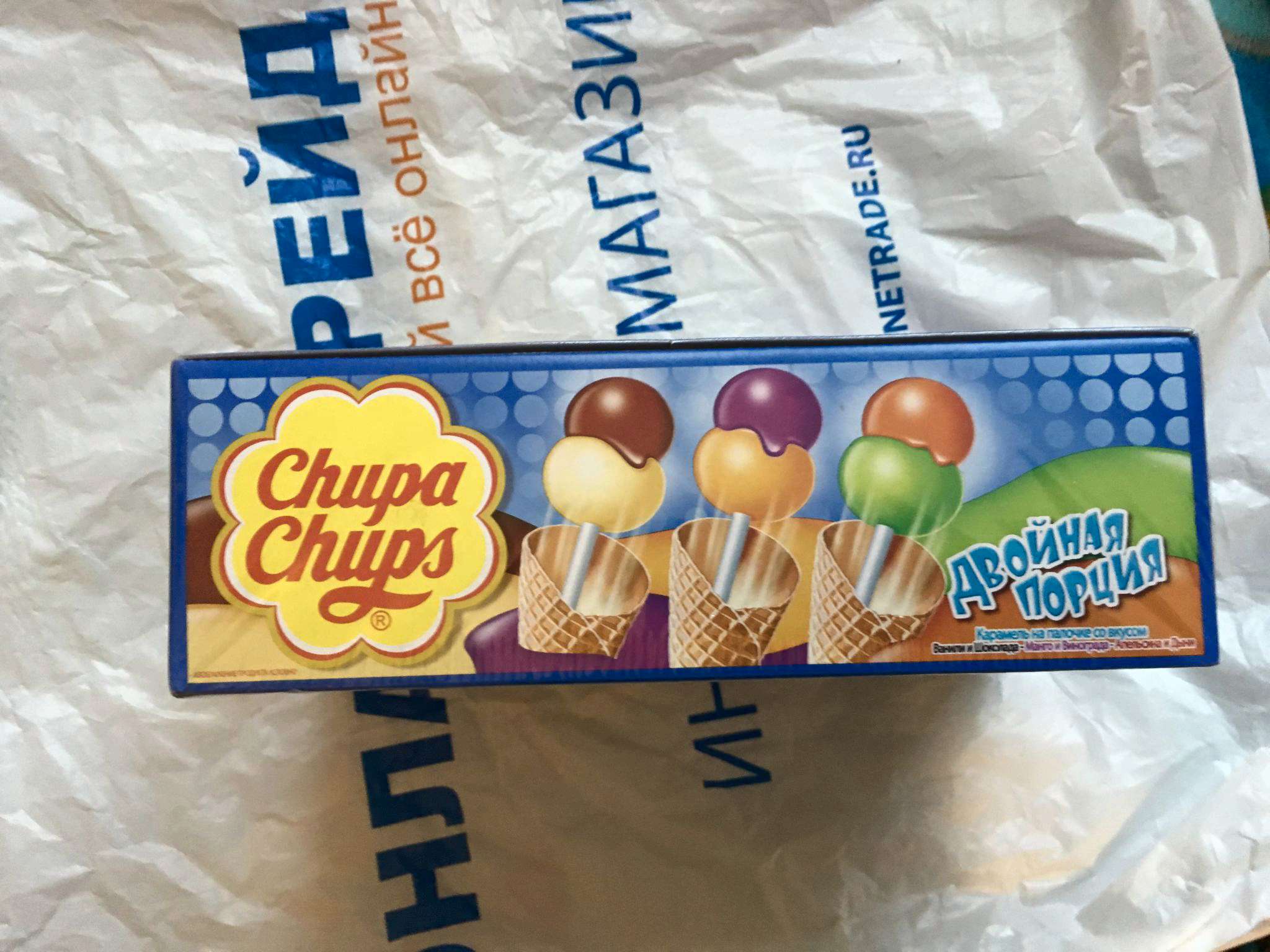 Карамель chupa chups двойная порция 24 шт