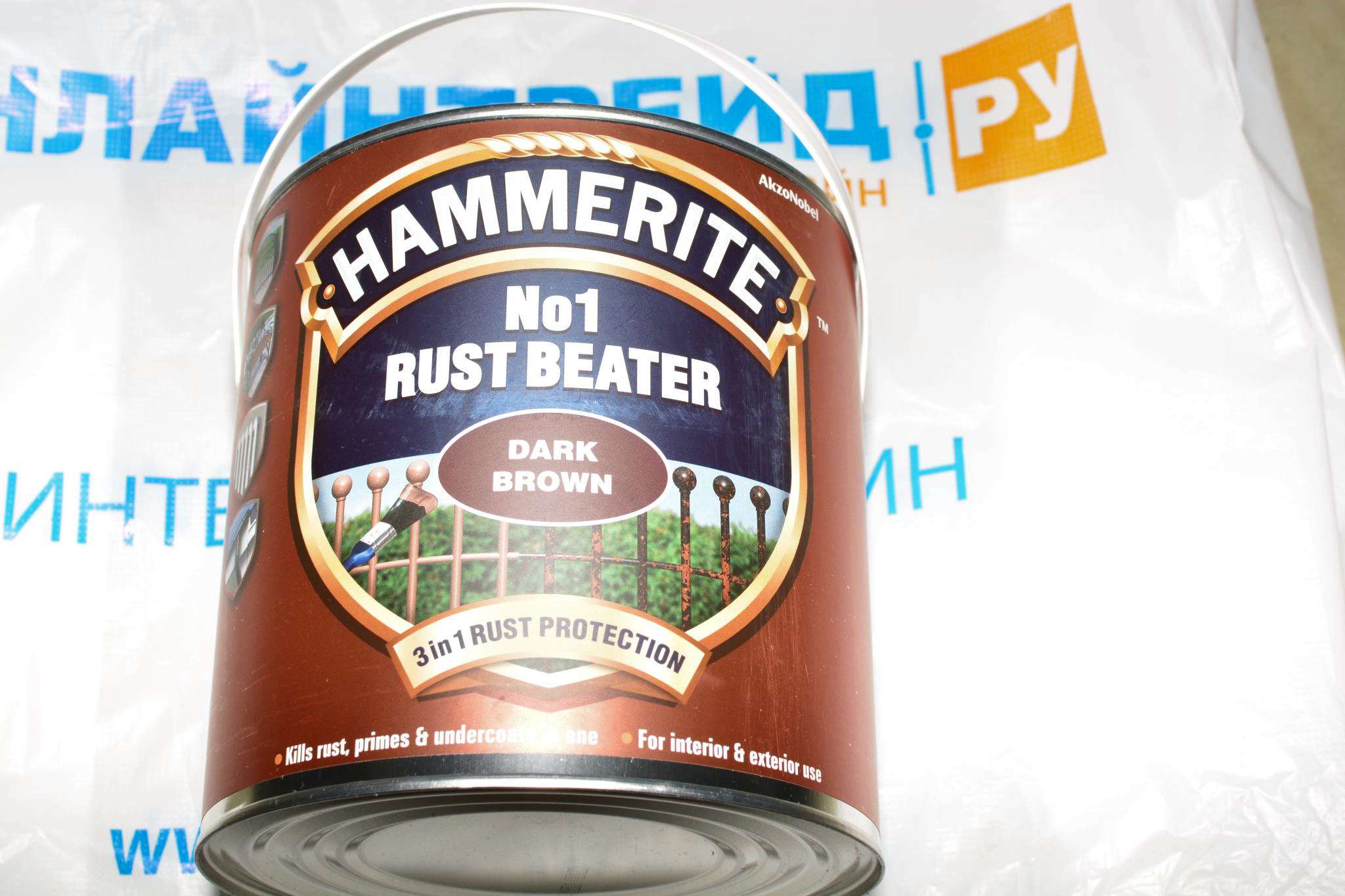 Hammerite rust beater грунт антикоррозийный коричневый для черных металлов фото 60