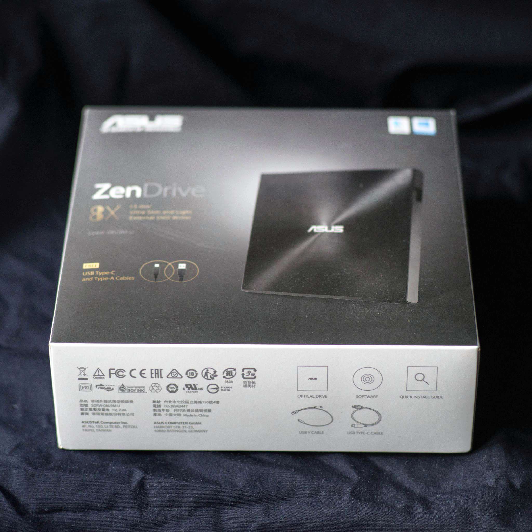 Внешний оптический привод Asus ZenDrive U9M USB 2.0, USB type C, Black ...
