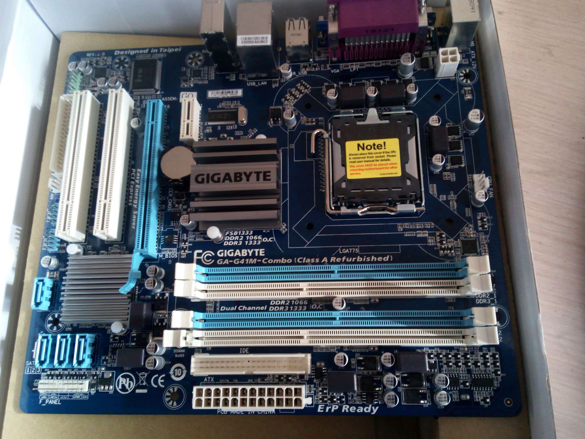 Материнская плата GIGABYTE GA-G41M-COMBO (LGA775, microATX) — купить в ...