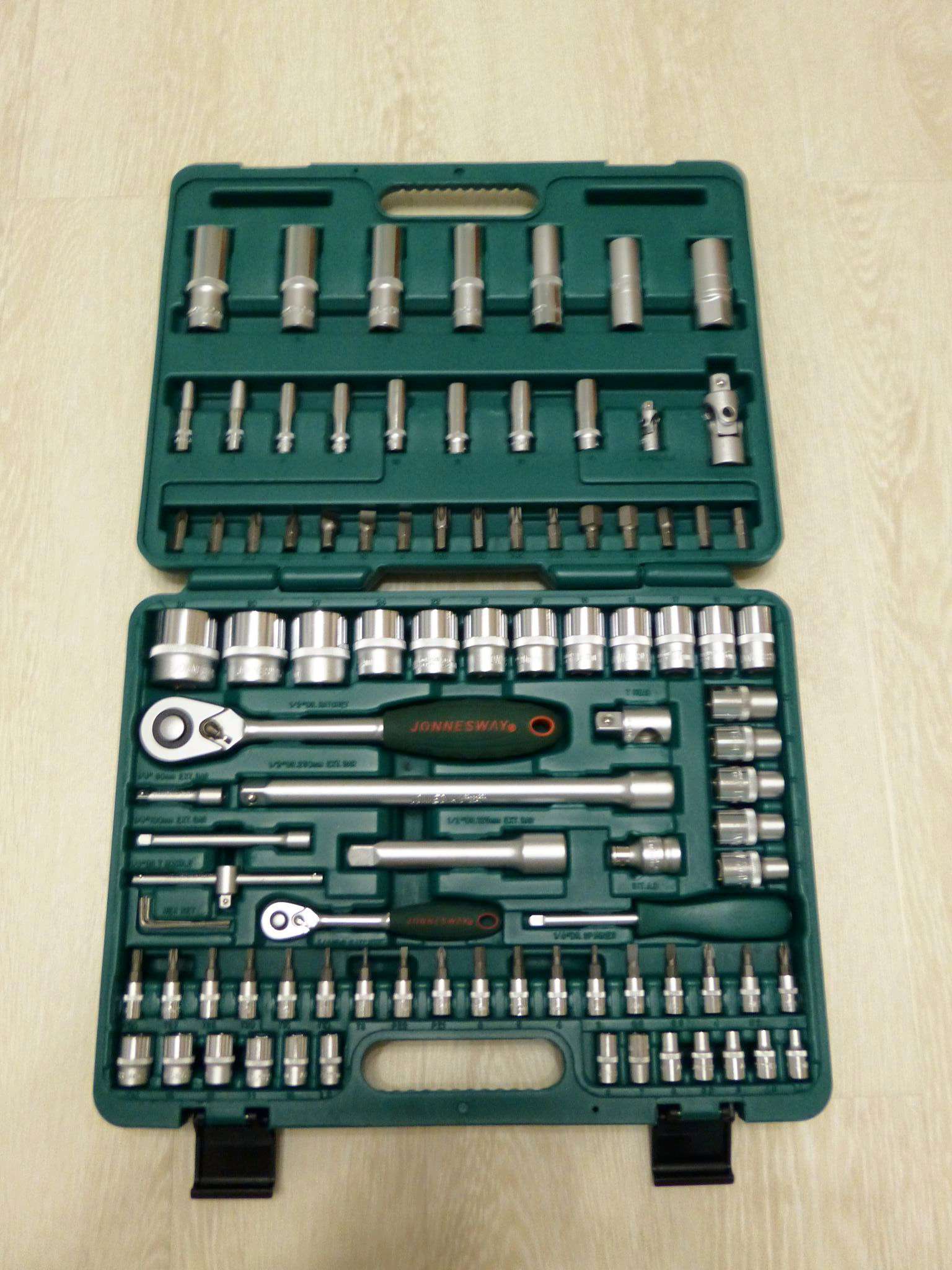 Набор инструментов Jonnesway S04H52494S, 94 предмета 1/2DR, 1/4DR - купить по ни