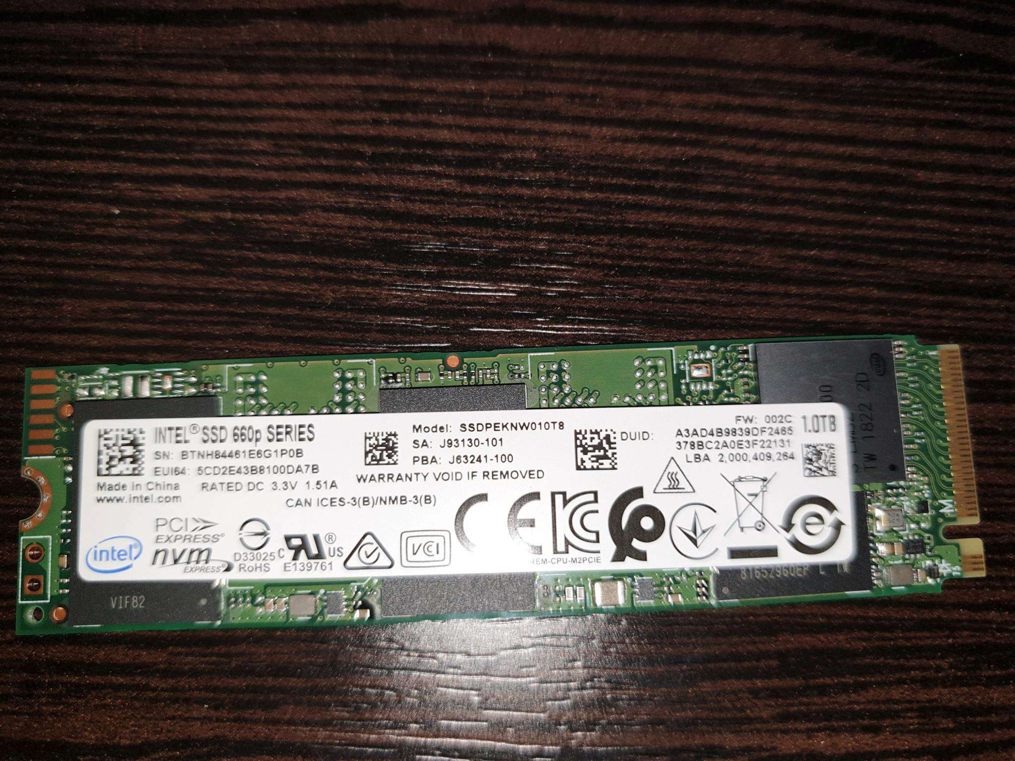 Intel ssdpeknw010t8 hot sale