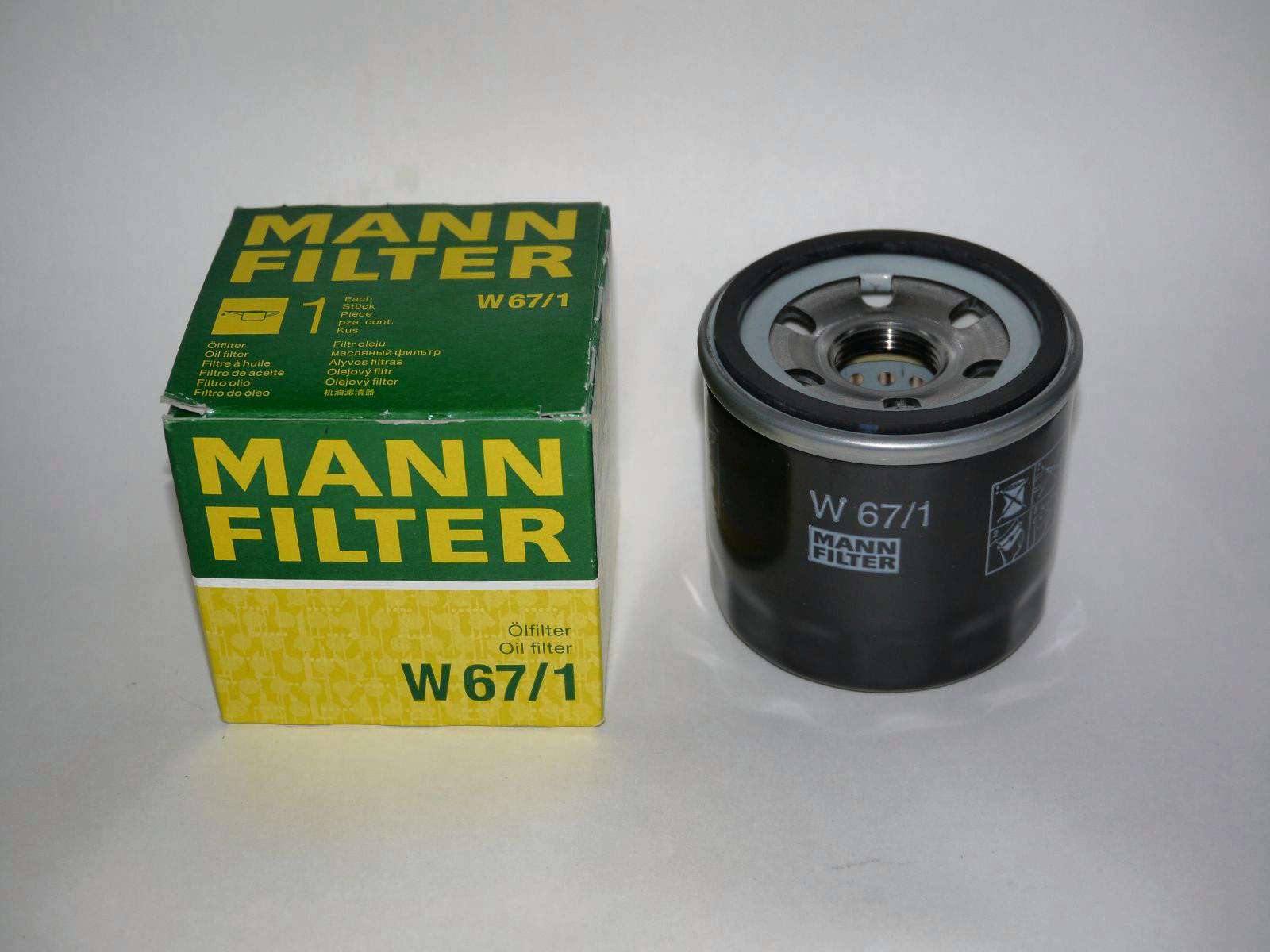 Фильтр масляный MANN-FILTER W 67/1