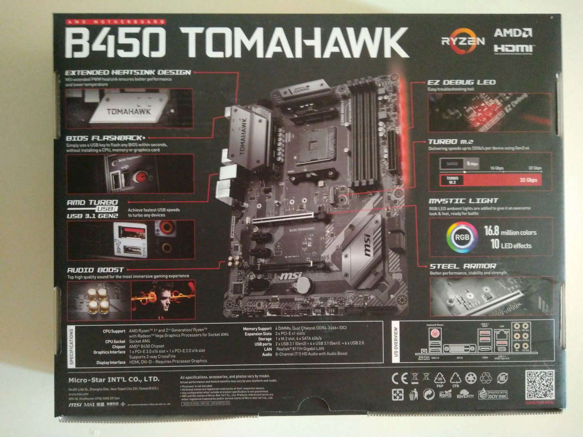 Проблемы msi b450 tomahawk