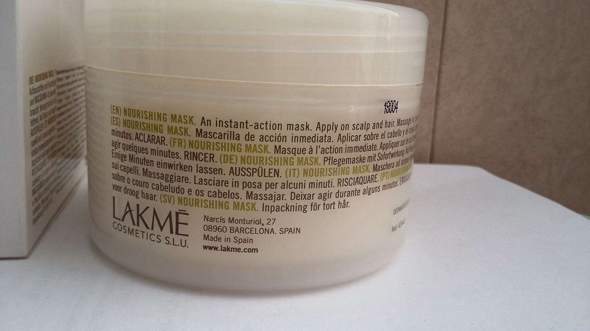 Lakme маска для волос mask 1000 мл