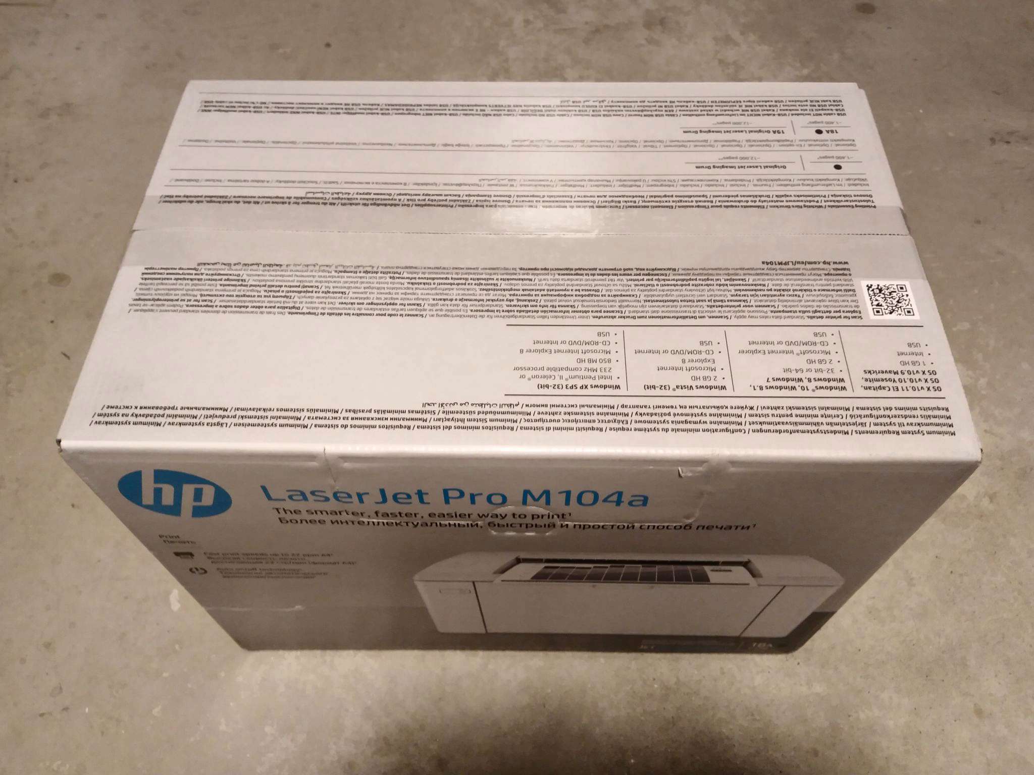 Hp laserjet pro m104a не печатает