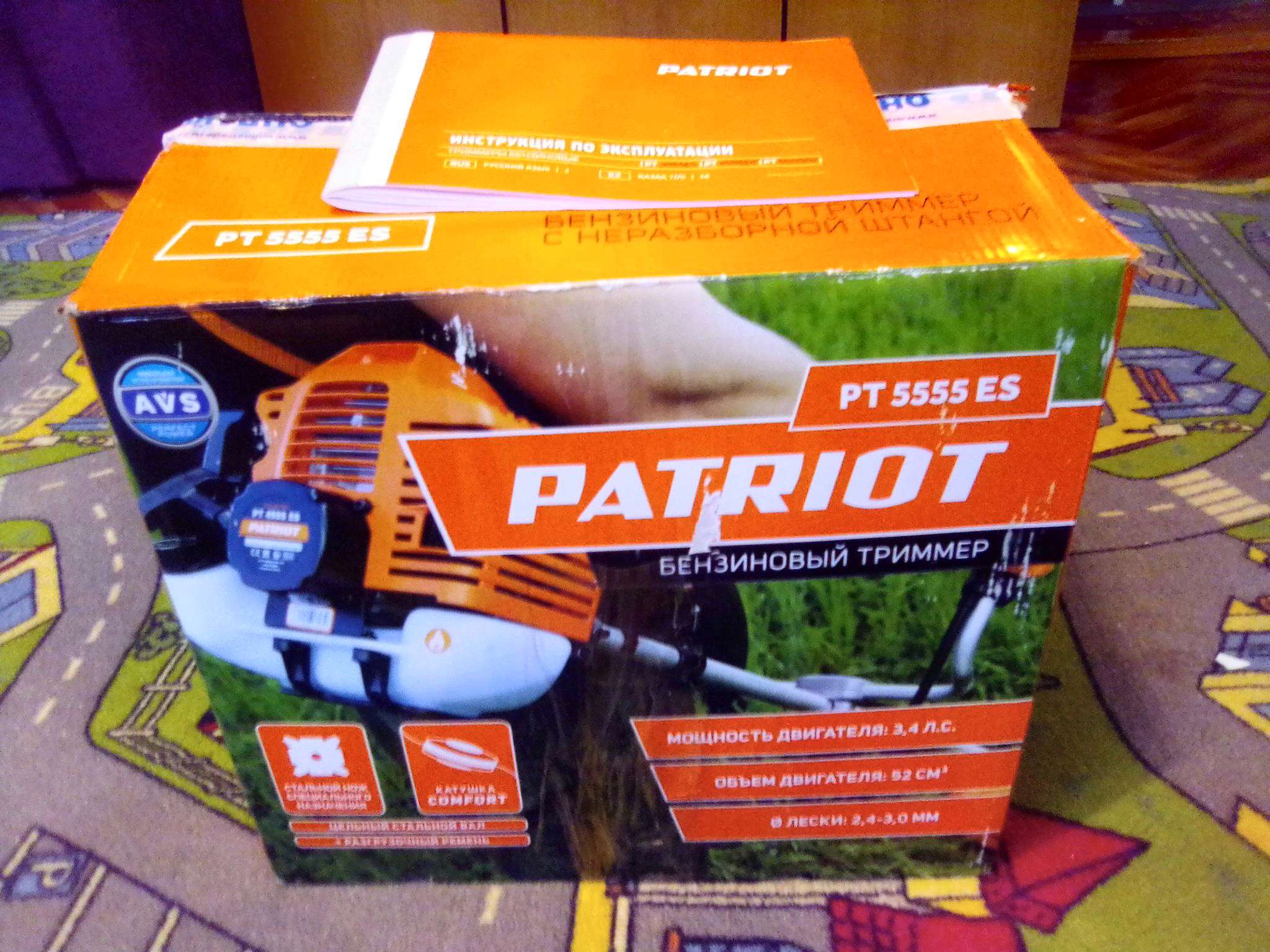 Триммер бензиновый PATRIOT PT 5555ES Country (неразборная штанга ...