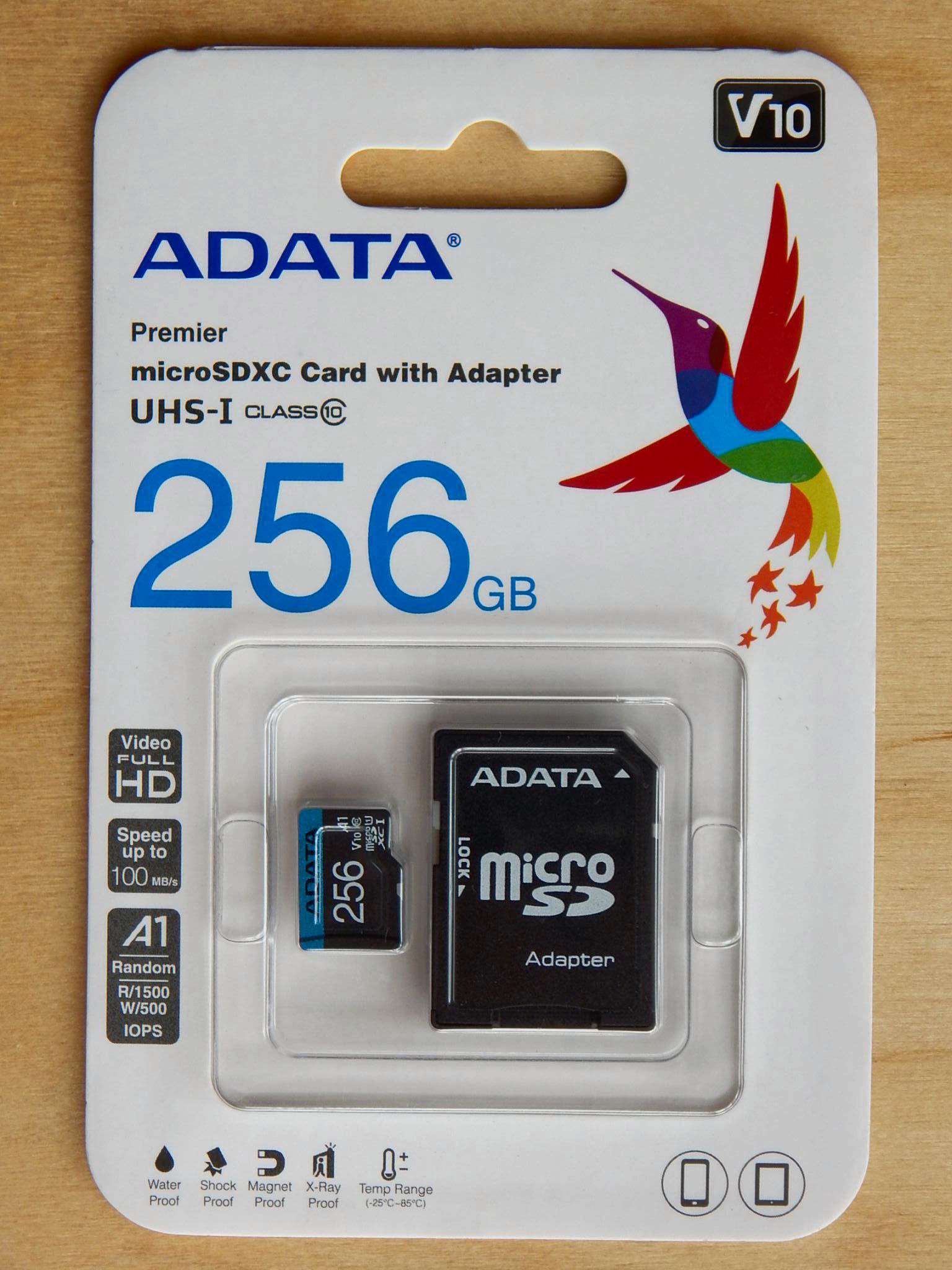 Карта памяти Adata Premier microSDXC 256Gb UHS-I U1 V10 A1 + ADP (85/25  Mb/s) AUSDX256GUICL10A1-RA1 — купить в интернет-магазине ОНЛАЙН ТРЕЙД.РУ