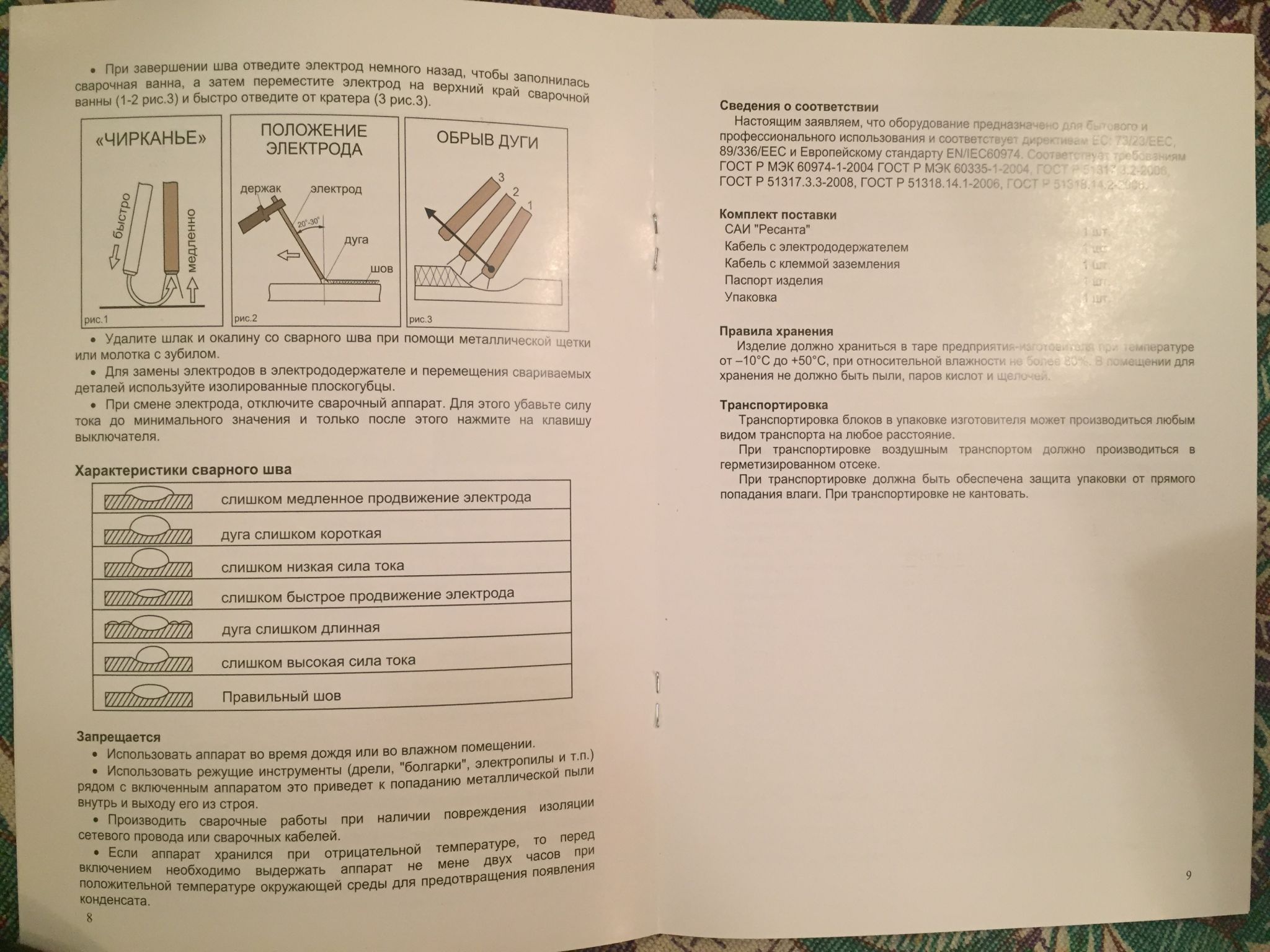 Паспорт на сварочный пост образец