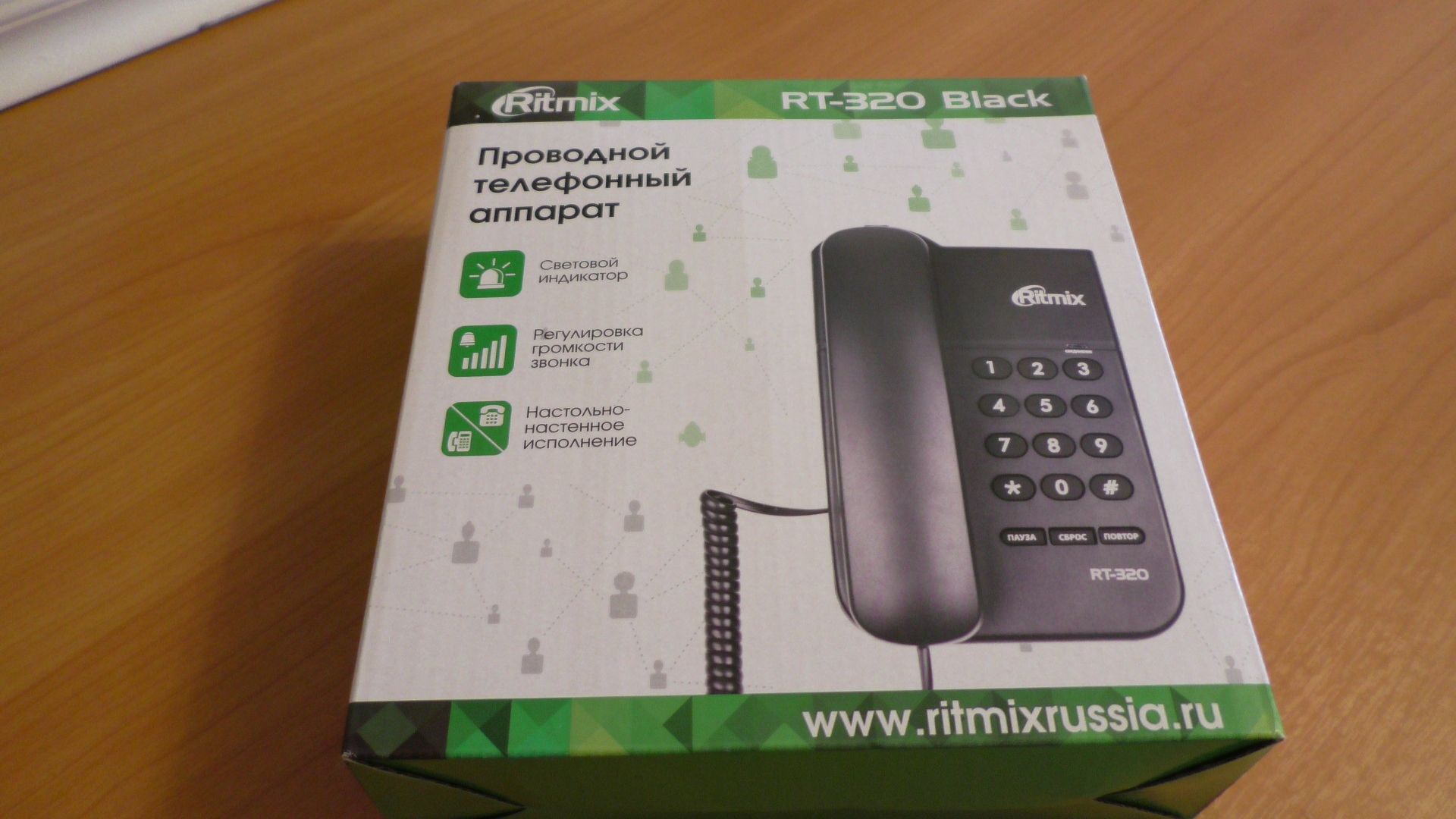 Проводной телефон RITMIX RT-320 black — купить в интернет-магазине ОНЛАЙН  ТРЕЙД.РУ