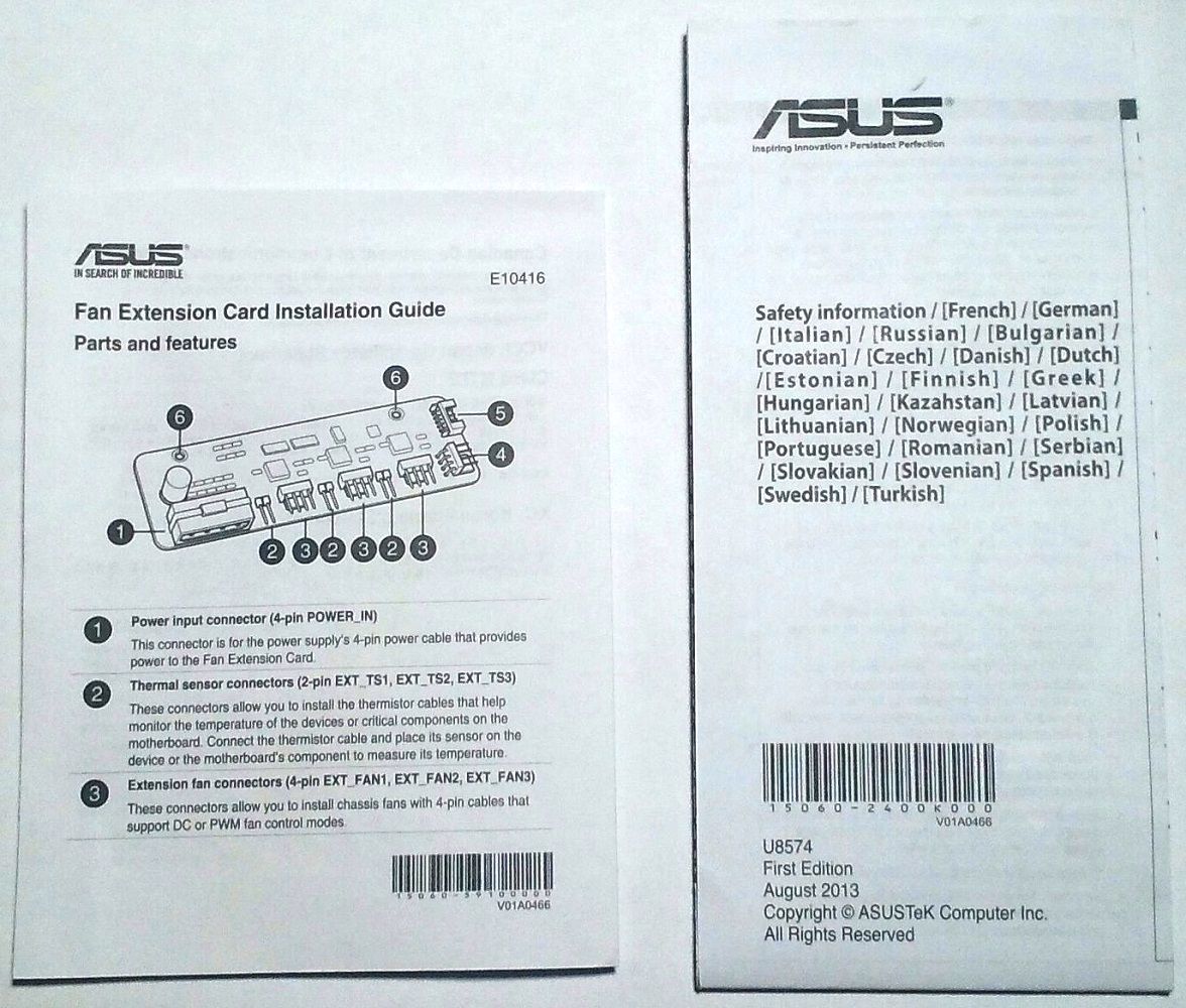 Asus fan extension card ii совместимость