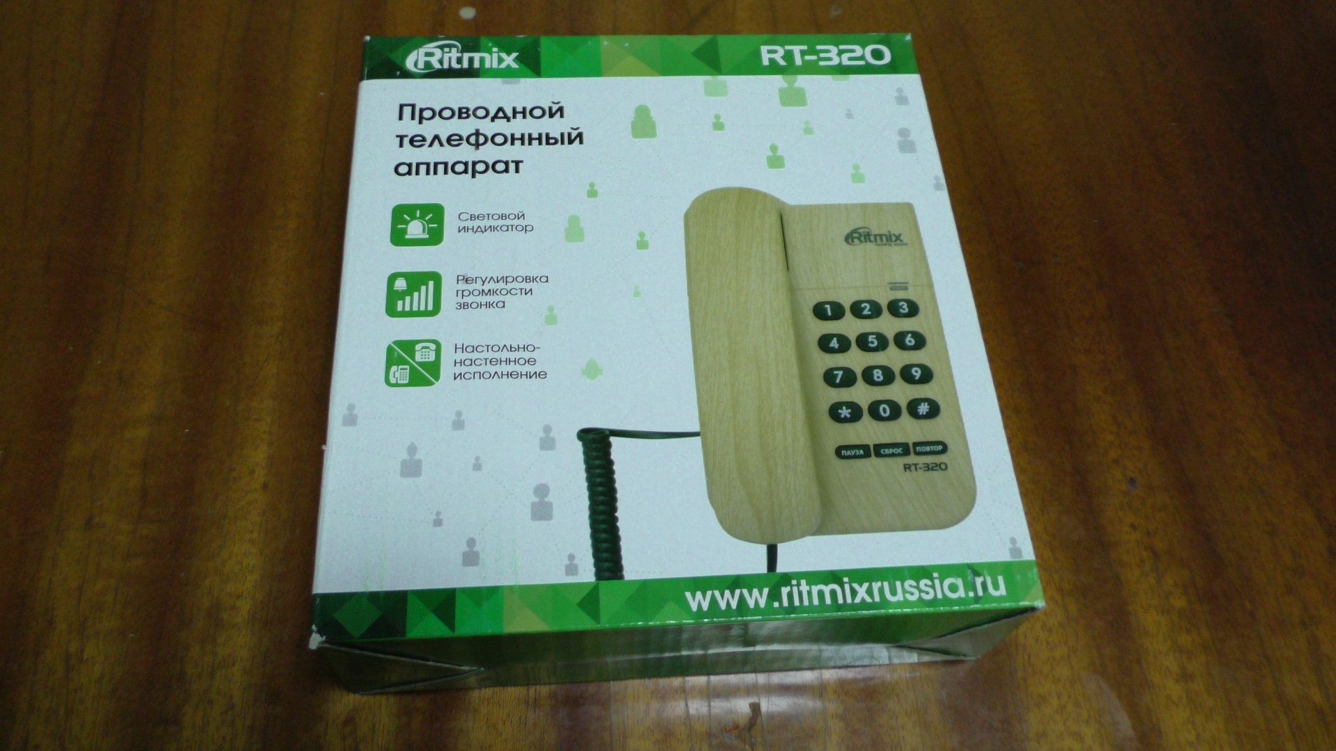 Проводной телефон RITMIX RT-320 light wood — купить в интернет-магазине  ОНЛАЙН ТРЕЙД.РУ