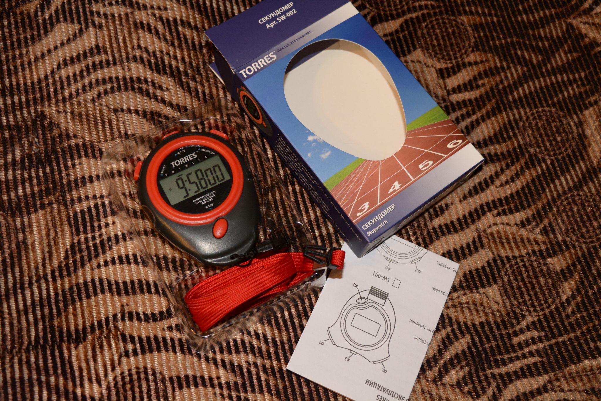 Секундомер TORRES Stopwatch SW-002 (часы, будильник, дата, шнур с ...