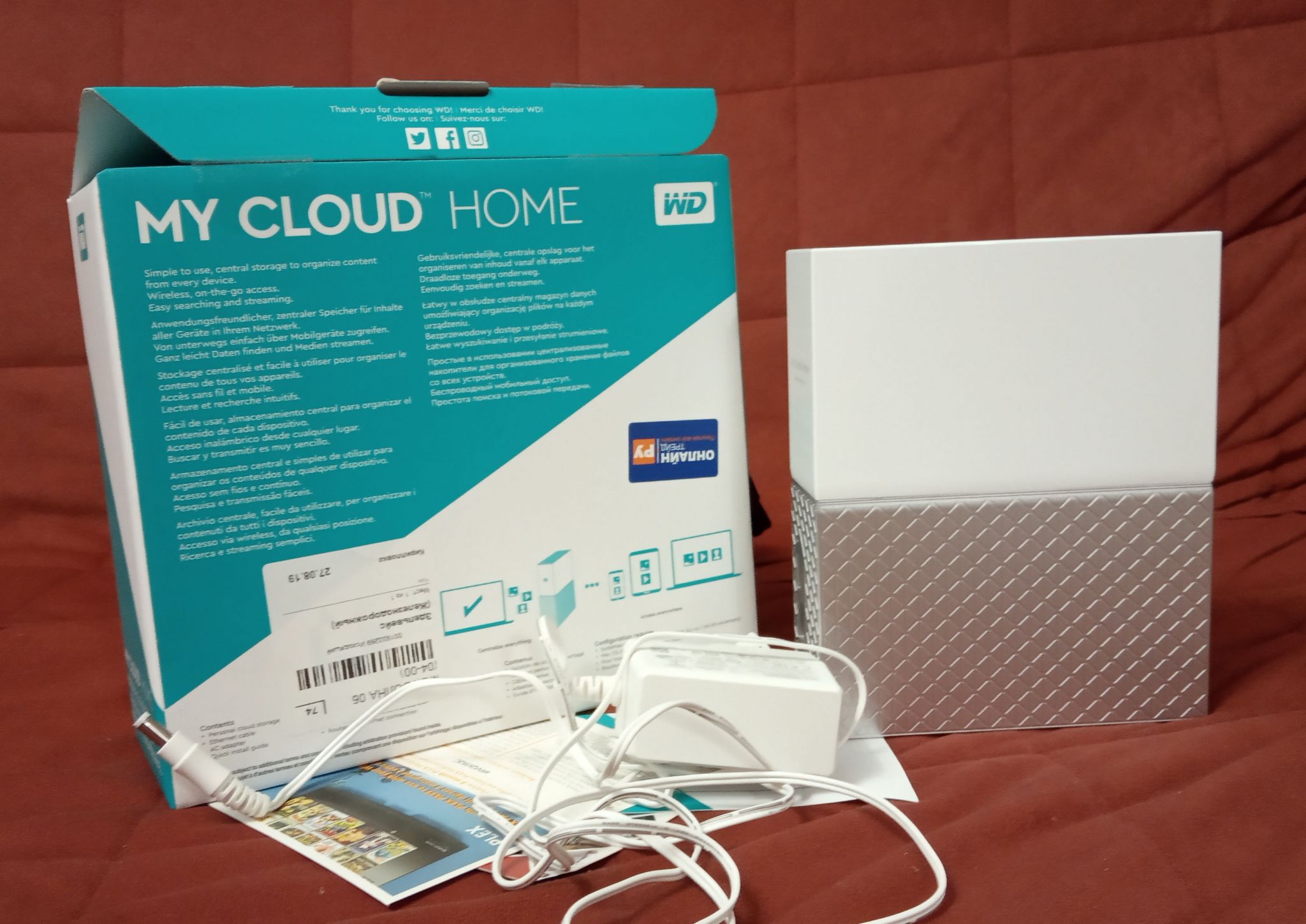 Сетевой накопитель Western Digital WD My Cloud Home 4Tb (WDBVXC0040HWT ...