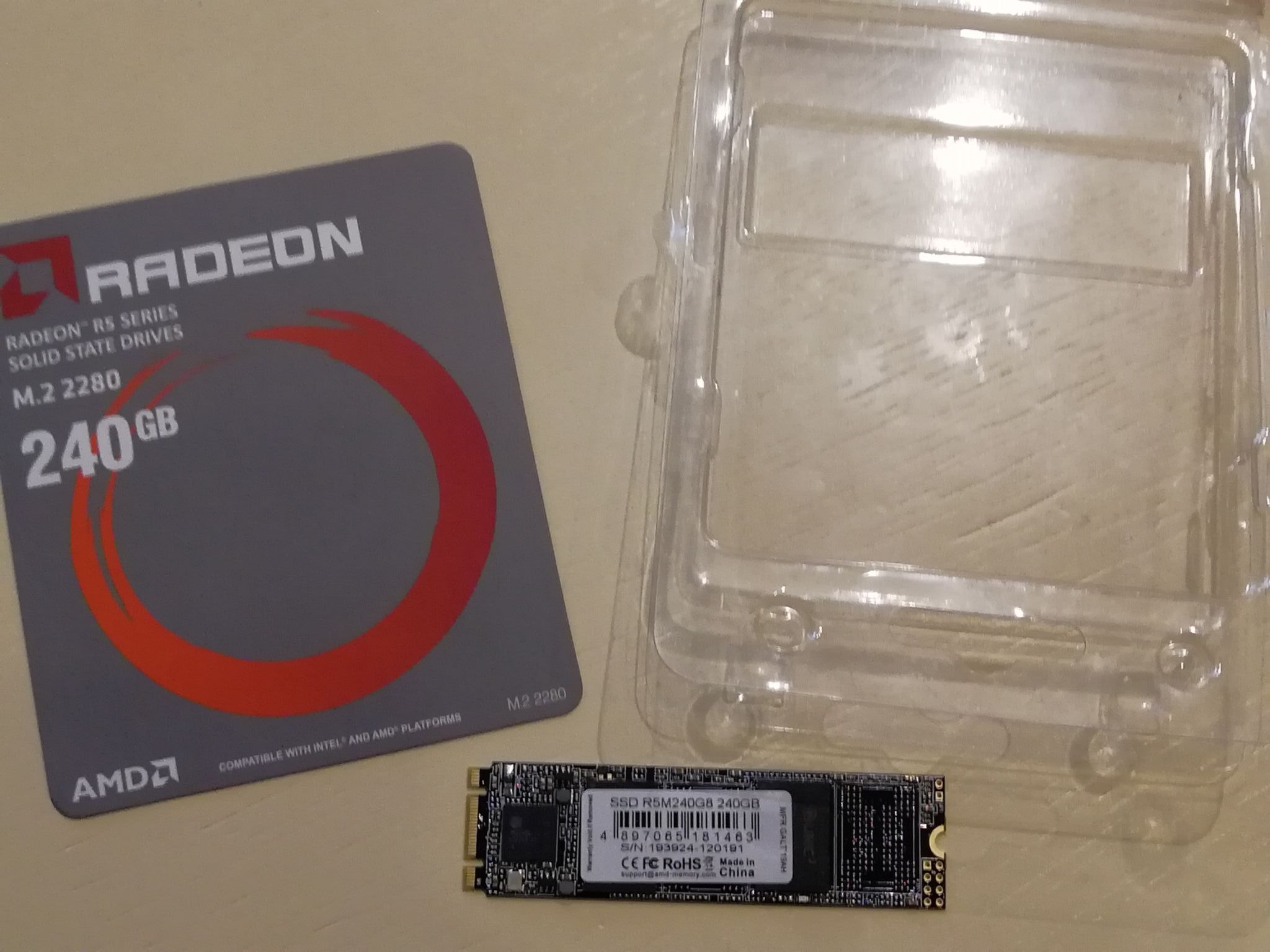 SSD диск AMD Radeon M.2 2280 240Gb R5 Series SATA-III NAND 3D TLC ...