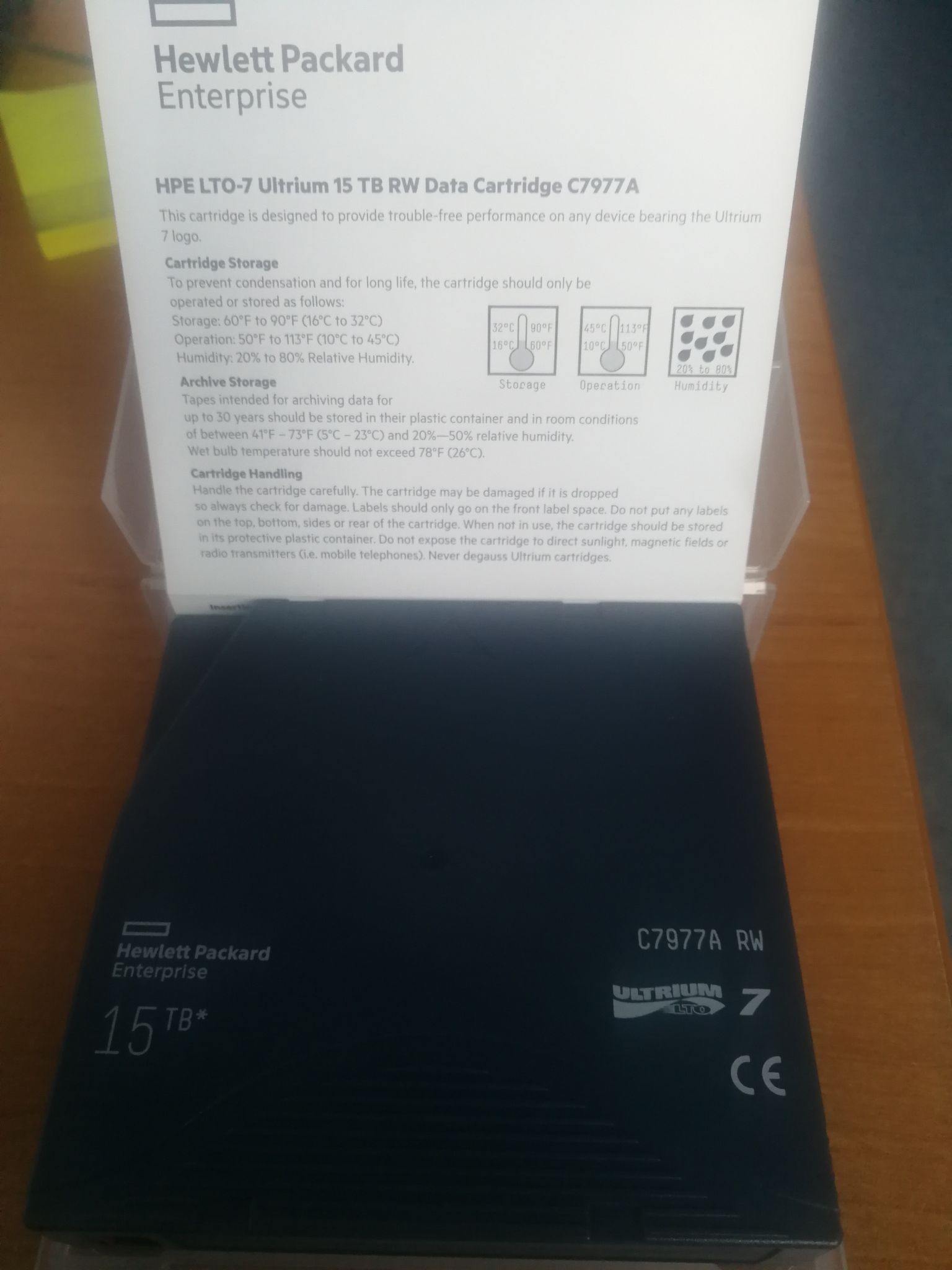 Картридж ленточный HPE C7977A LTO-7 Ultrium 15TB RW Data — купить в ...