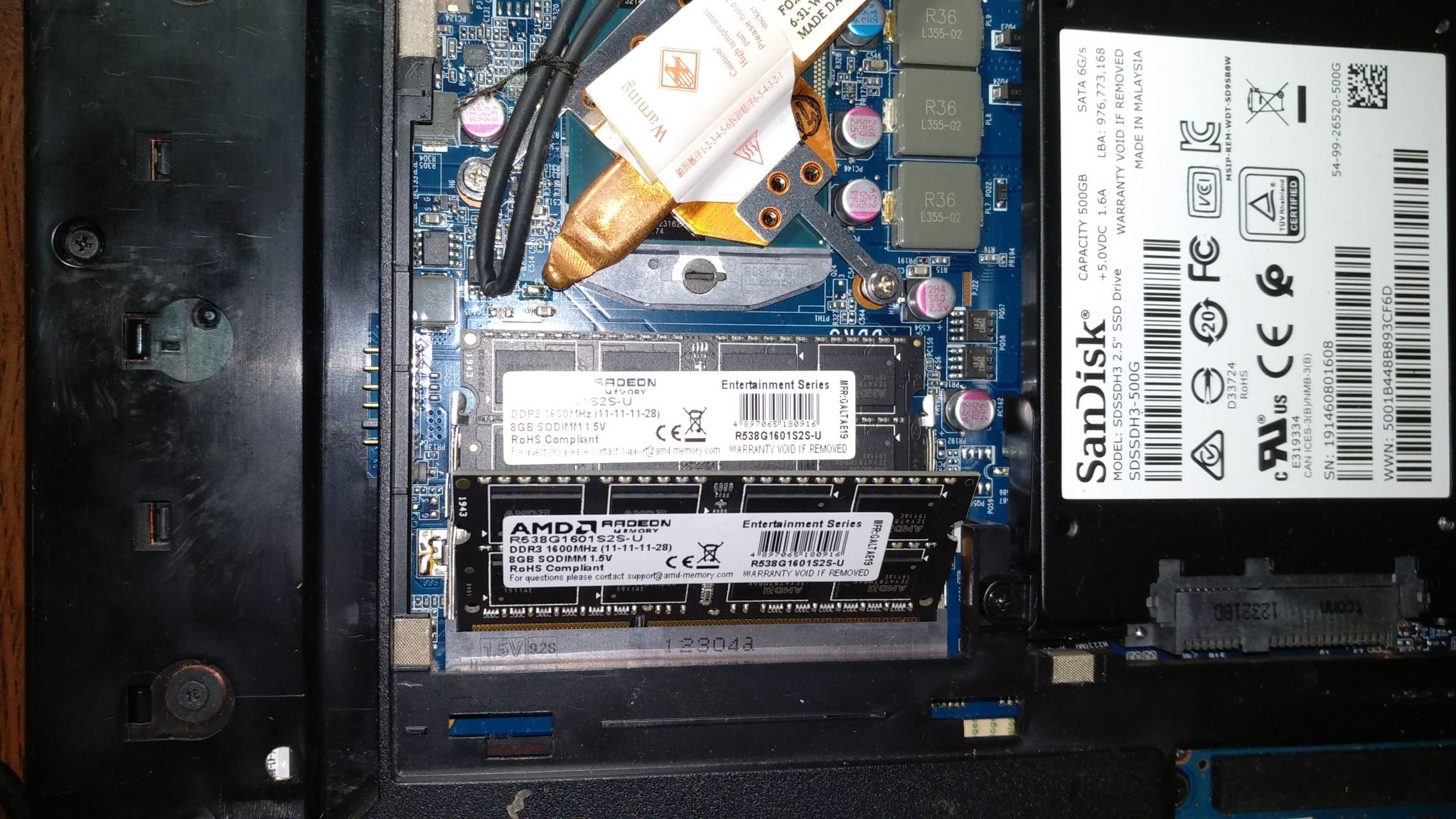 Оперативная память AMD SO-DIMM DDR3 8Gb 1600MHz pc-12800 (R538G1601S2S ...