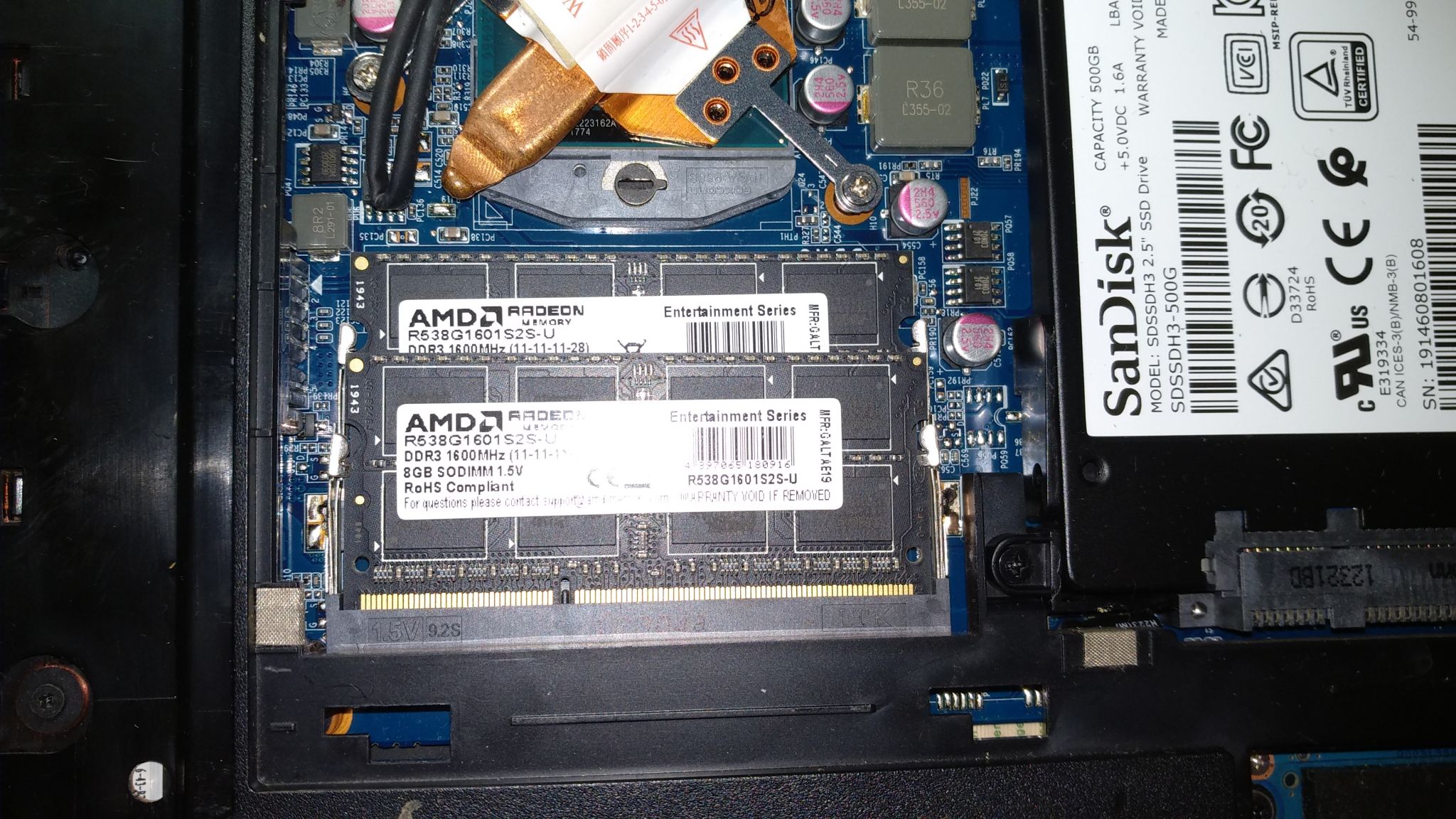 Оперативная память AMD SO-DIMM DDR3 8Gb 1600MHz pc-12800 (R538G1601S2S ...