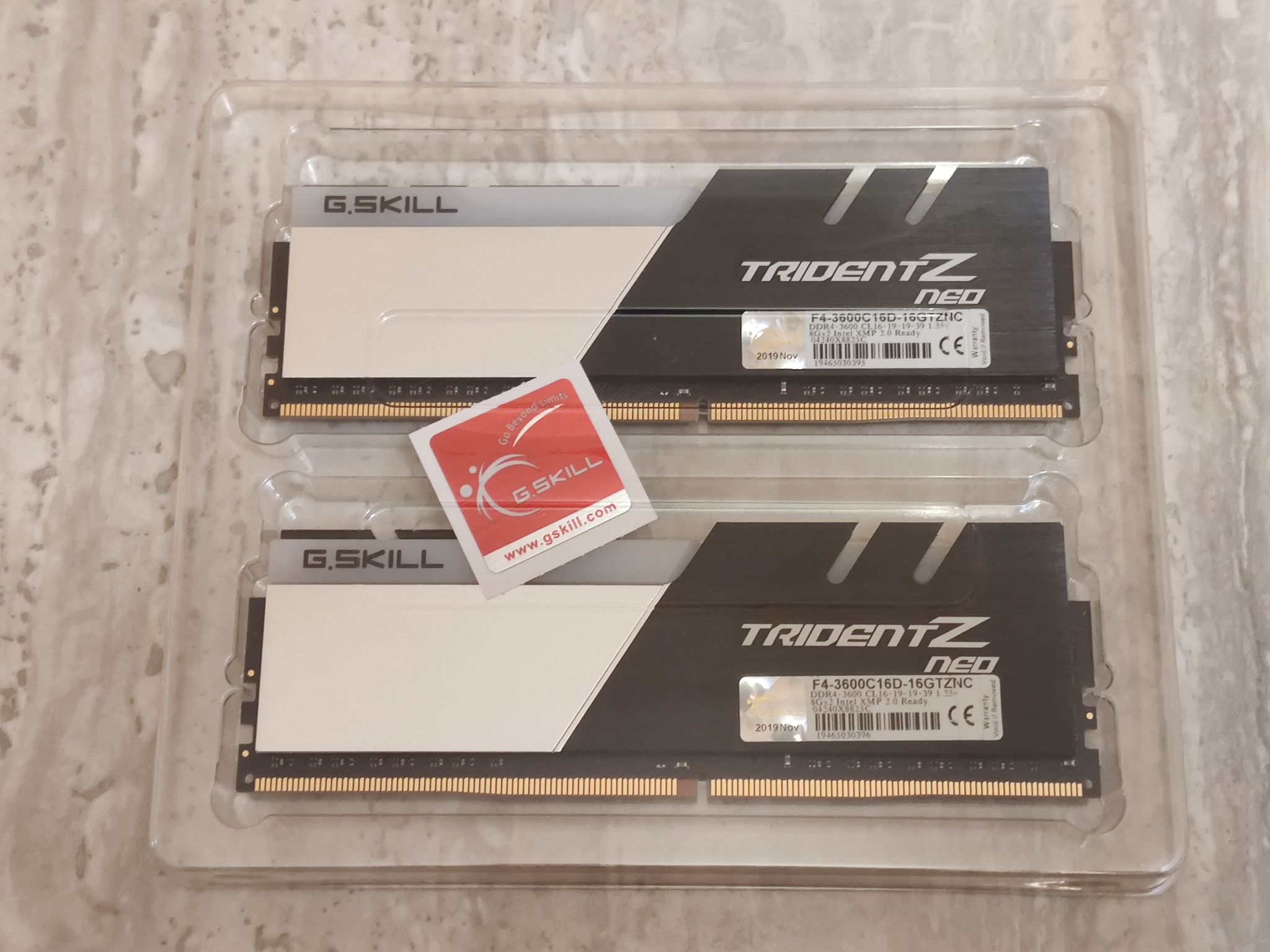 DDR4 G.SKILL TRIDENT Z NEO 16GB 2x8GB kit 3600MHz RGB CL16 1.35V F4 3600C16D 16GTZNC