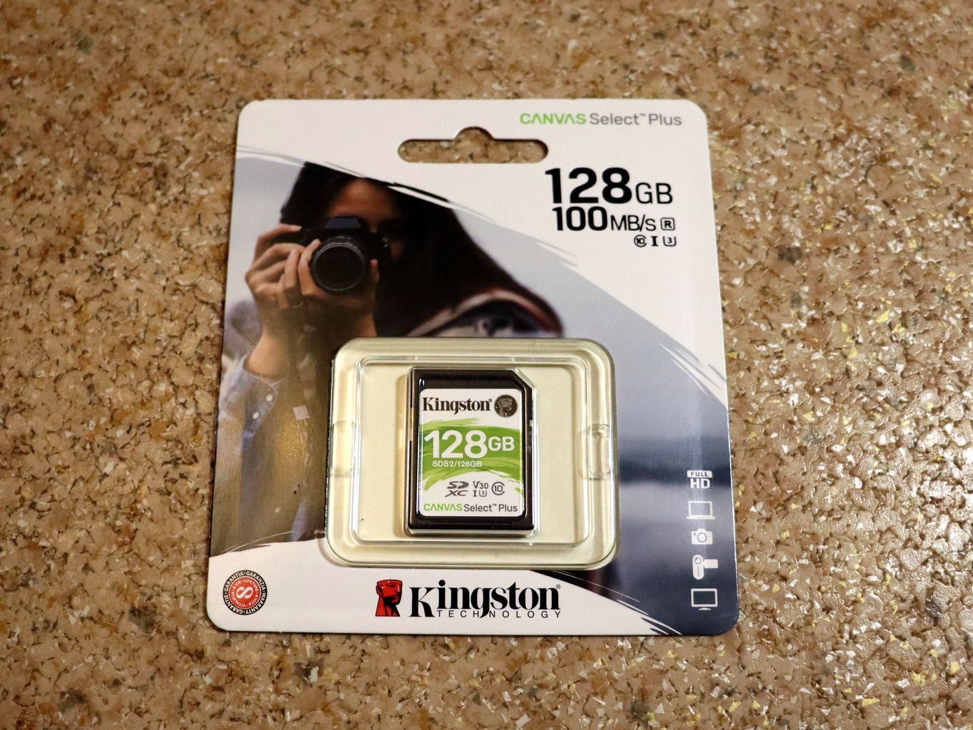 Карта памяти kingston canvas select plus 128 гб sdcs2 128gb
