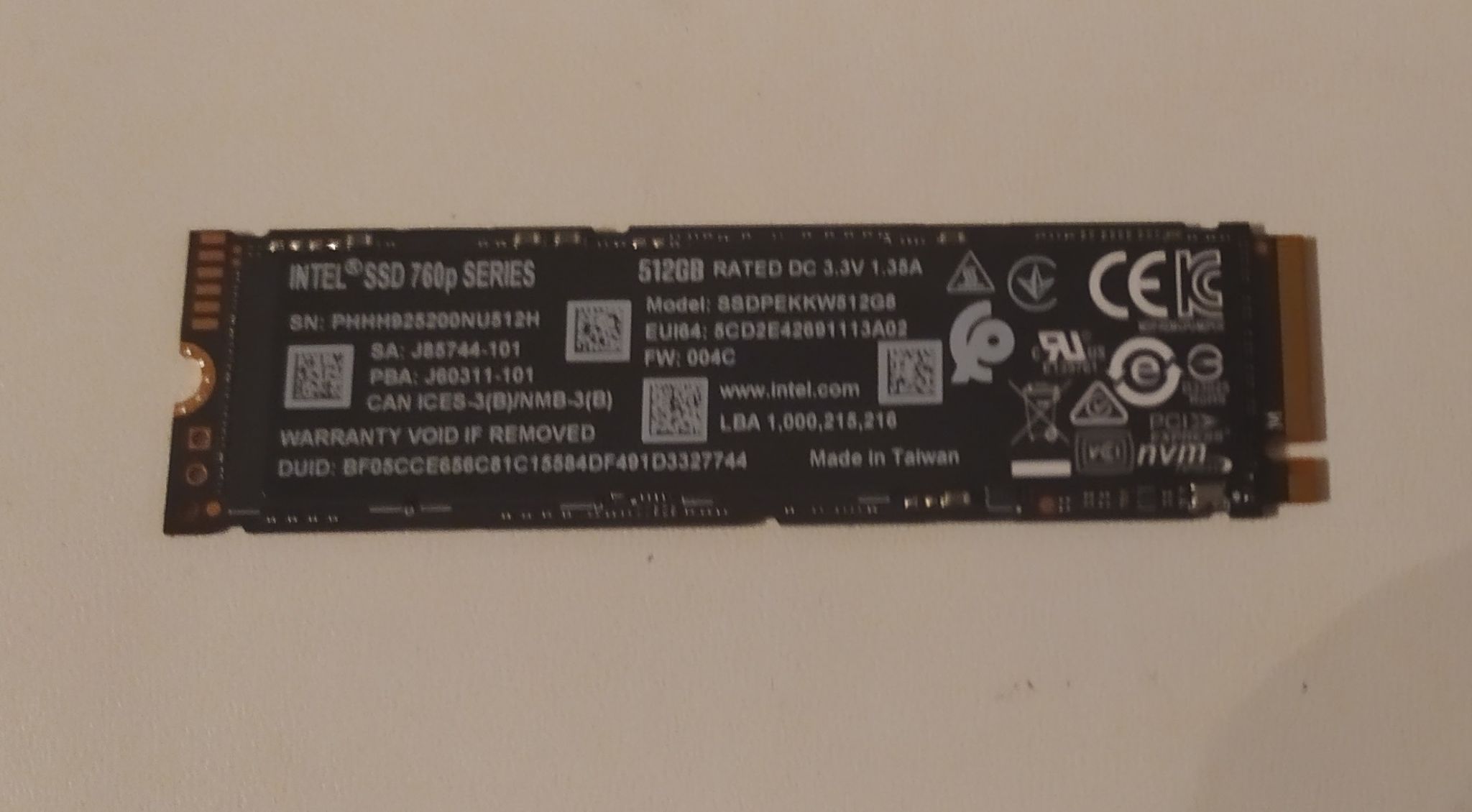 Intel 760p 512 online