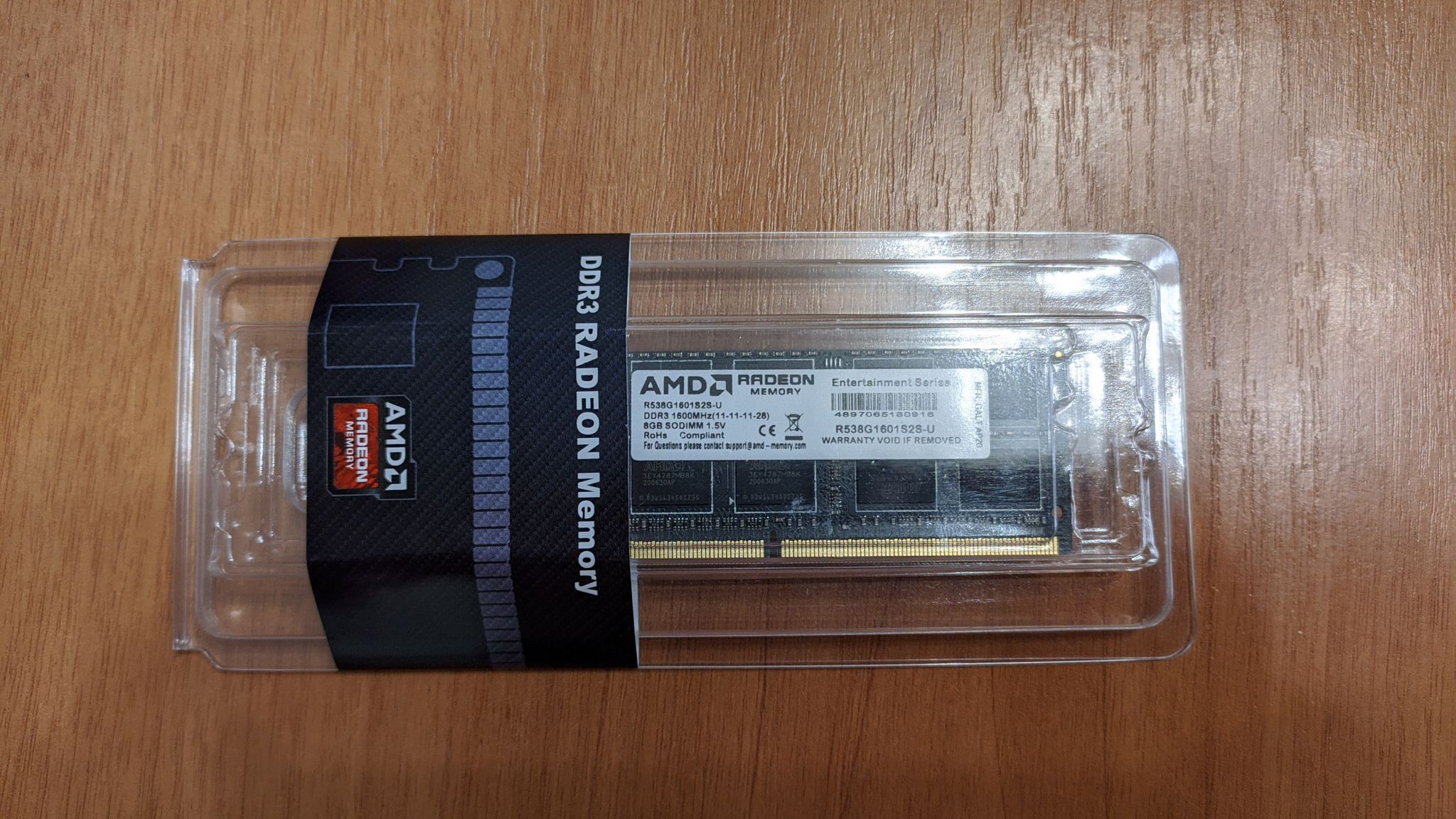 Оперативная память AMD SO-DIMM DDR3 8Gb 1600MHz pc-12800 (R538G1601S2S ...