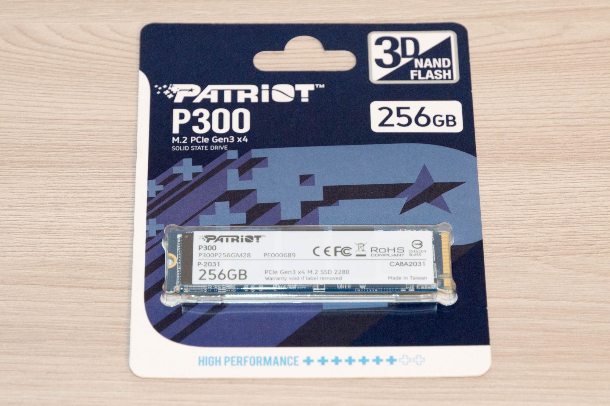 SSD диск PATRIOT P300 M.2 2280 256Гб PCI-E 3.0x4 NVMe NAND 3D ...