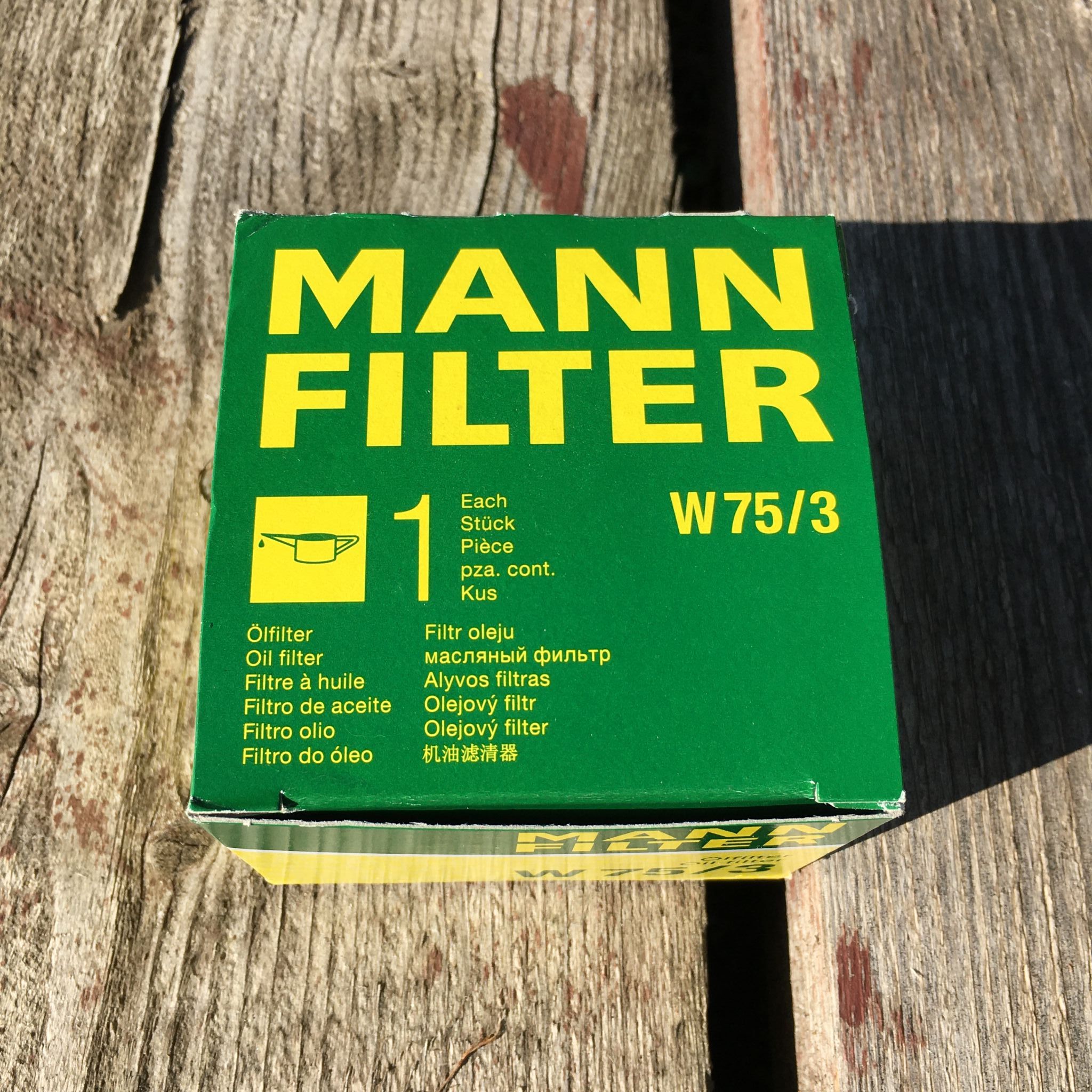 Фильтр масляный MANN-FILTER W 75/3 W75/3 — купить по низкой цене в ...
