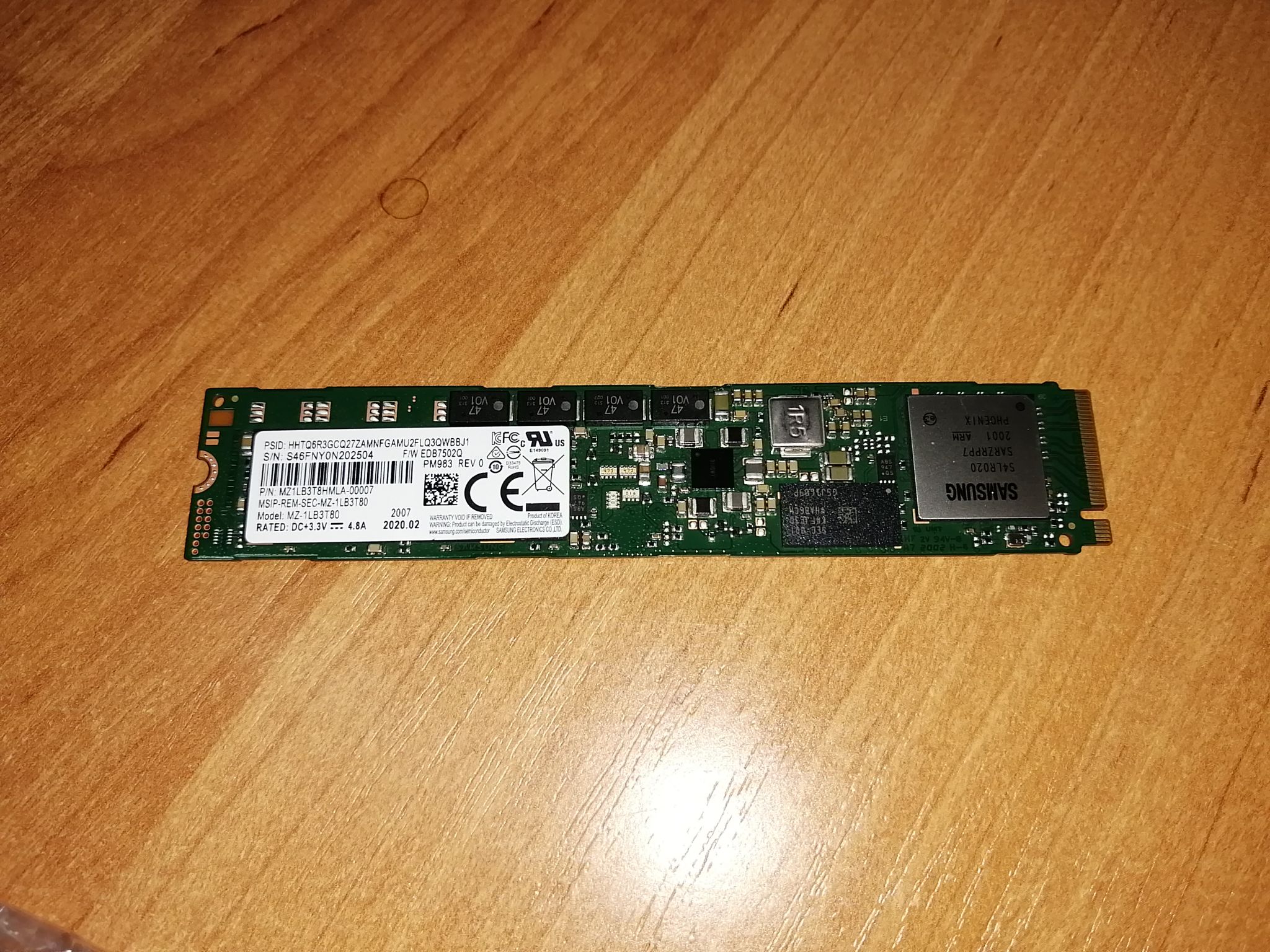 SSD диск SAMSUNG M.2 22110 PM983 3.84 Тб PCIe 3.0 x4 (NVMe) TLC ...